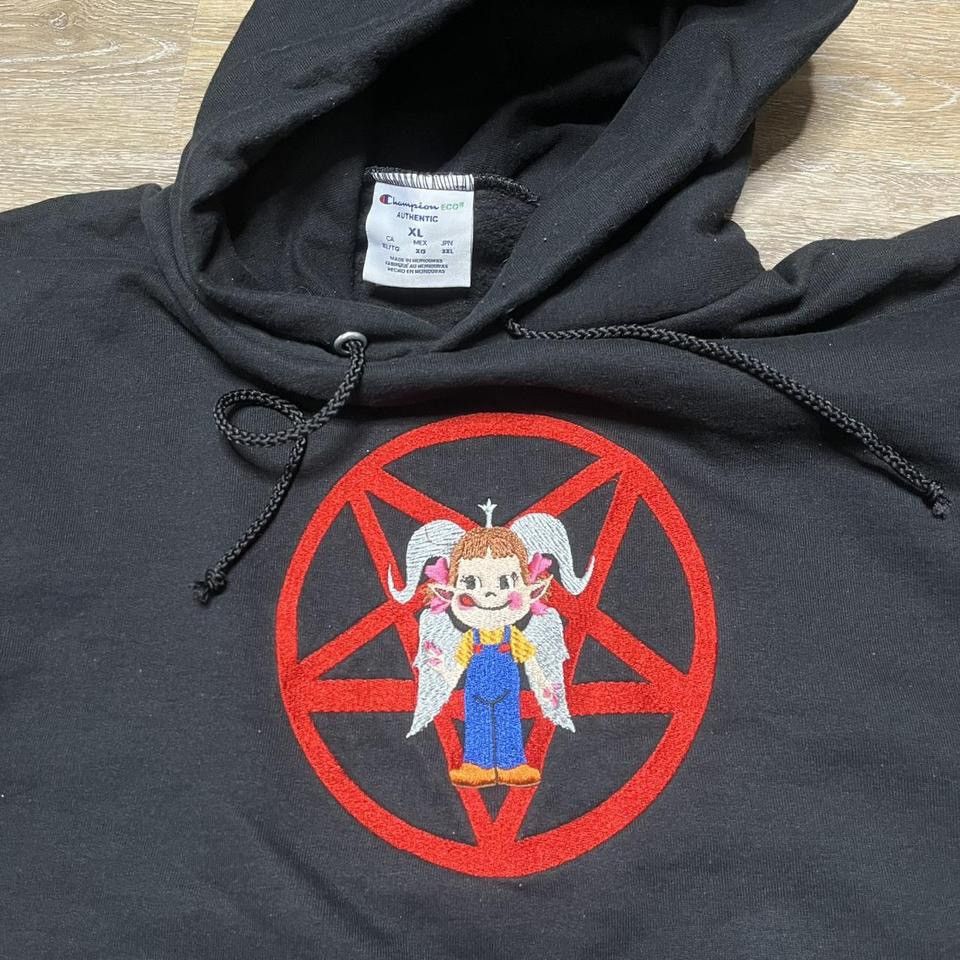 Vintage y2k pentagram devil girl hoodie Size US XL / EU 56 / 4 - 3 Thumbnail