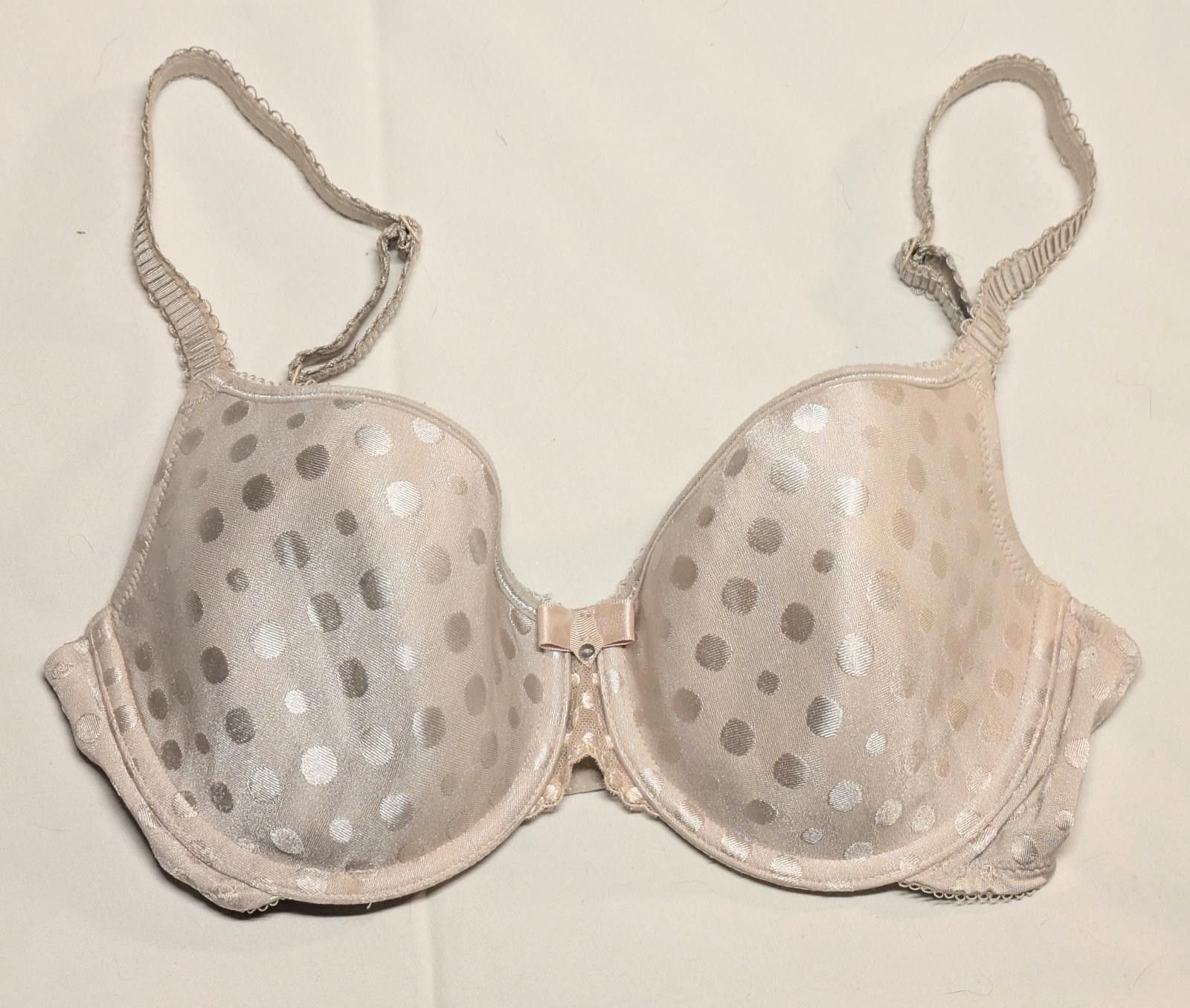 Other Wacoal 30DD Padded Wired Bra Nude Polka Dots EUC Size ONE SIZE - 4 Thumbnail