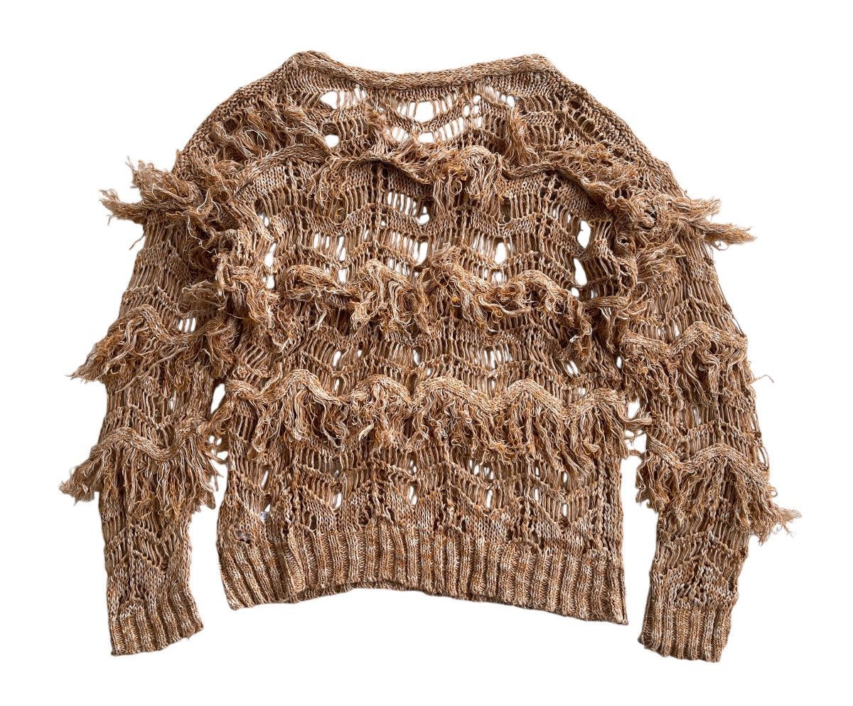 GOA G.O.A Net Fringe Knitted Sweater Size M / US 6-8 / IT 42-44 - 3 Thumbnail
