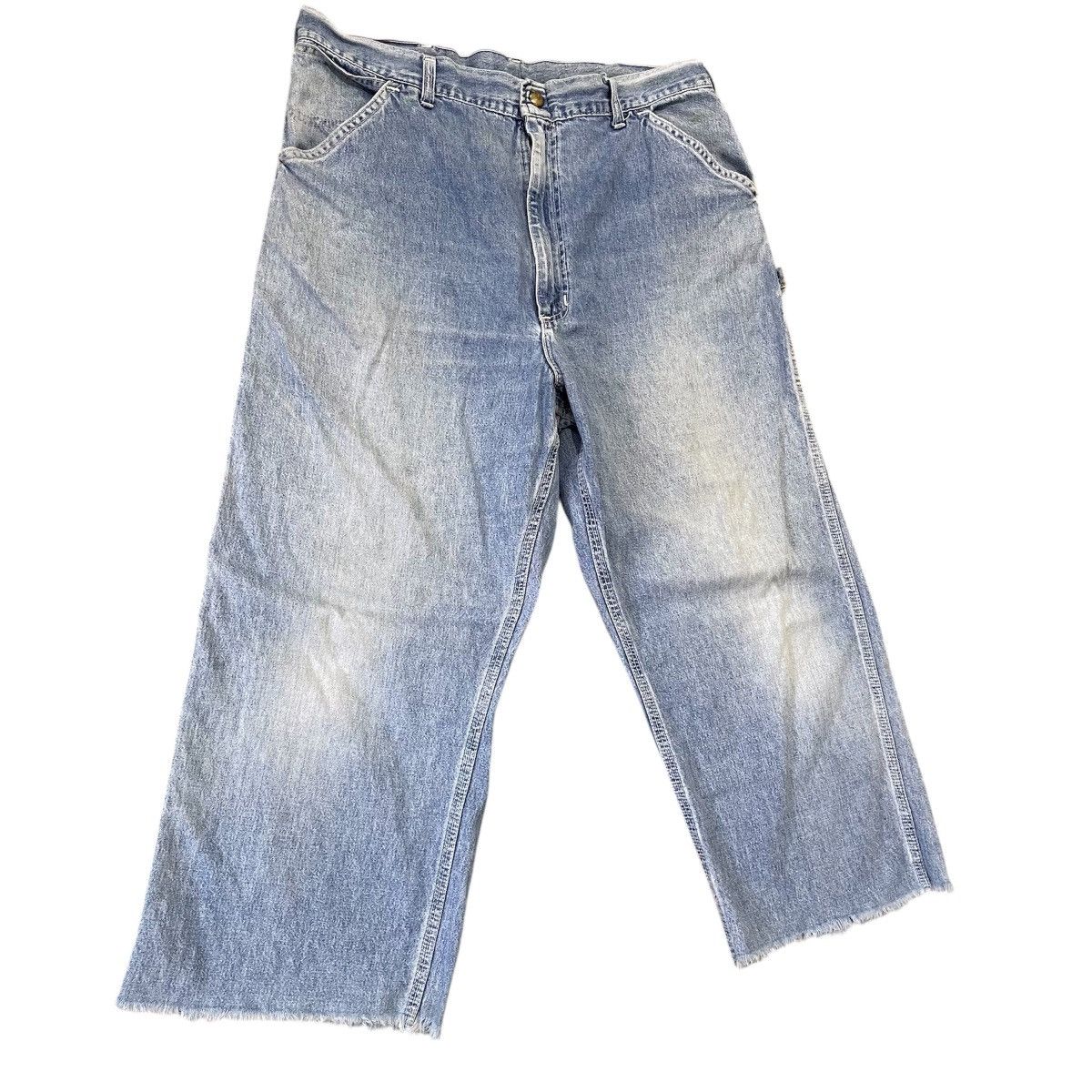 Carhartt Vintage Carhartt Carpenter Pants Light Wash Raw Hem Cropped Size US 34 / EU 50 - 2 Thumbnail
