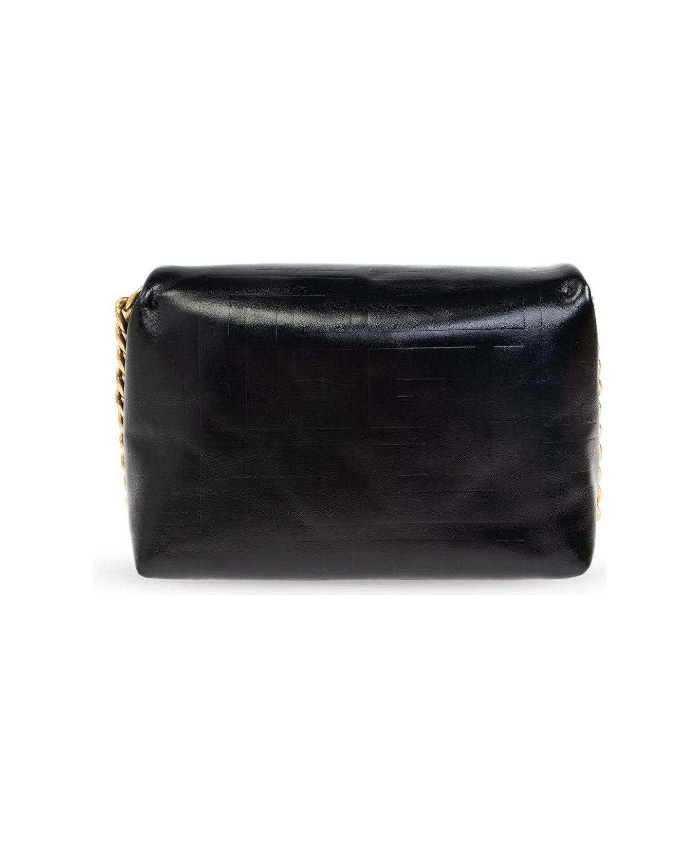 Balmain o1s1wg111225 Size:OS/Embossed Flap Shoulder Bag in Black Size ONE SIZE - 3 Thumbnail