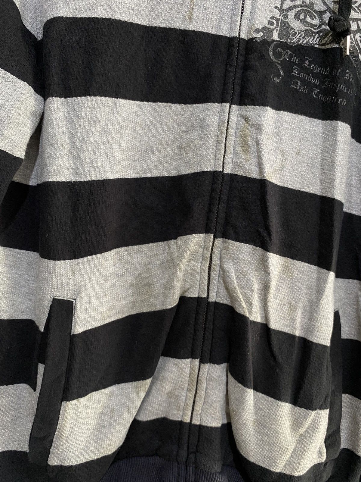 PPFM Ask Enquiered poem british culture striped zip hoodie Size US XL / EU 56 / 4 - 6 Thumbnail