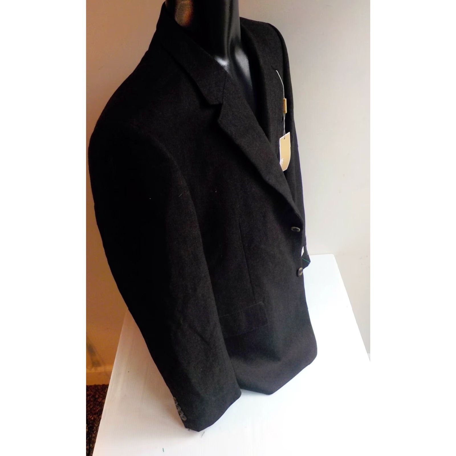 Michael Kors MICHAEL KORS Blazer Herringbone 2 Button Brown Wool/Silk 46R Blazer Mens Jacket Size 46R - 3 Thumbnail