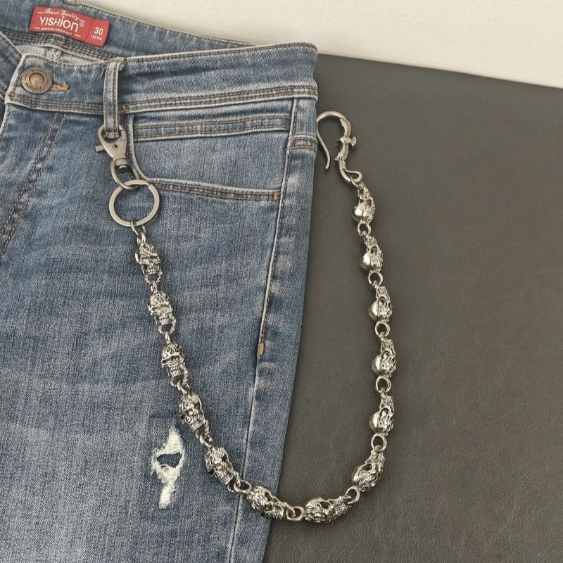 Japanese Brand × Jewelry Retro Metal Pants Chain with Flying Eagle & Skull Head Size ONE SIZE - 2 Thumbnail