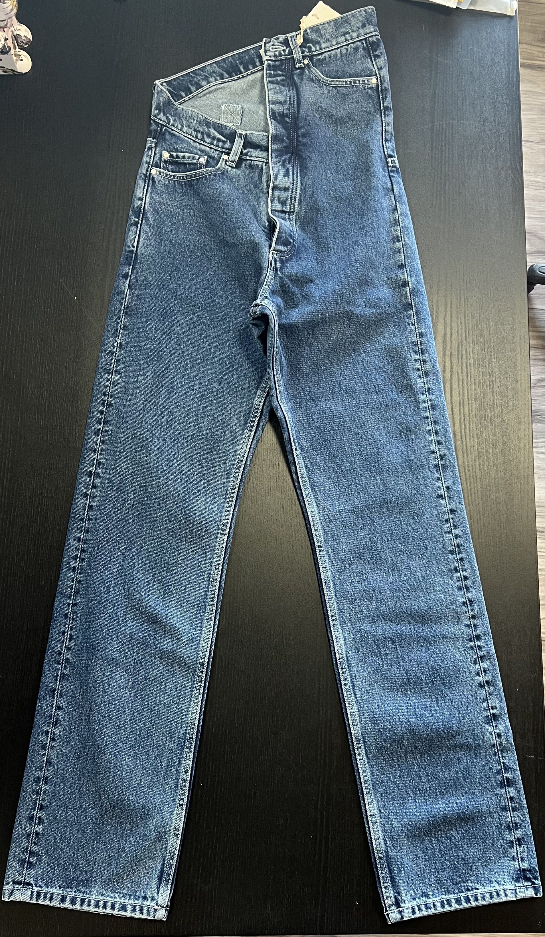 【*】様 Y/PROJECT Y/Project Y/Project Asymmetric Waist Jeans Blue | Grailed