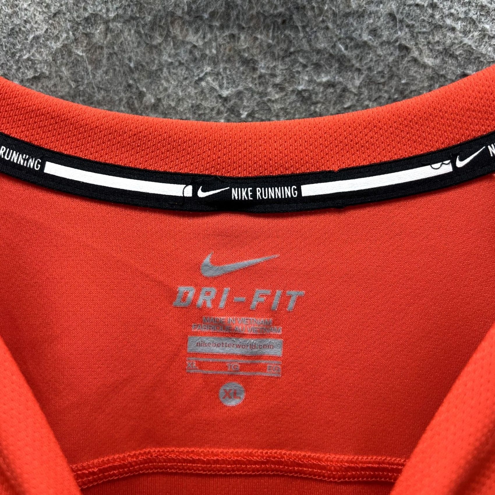 Nike Nike Dri-FIT Shirt Mens XL Orange Short Sleeve Running Top Size US XL / EU 56 / 4 - 4 Thumbnail
