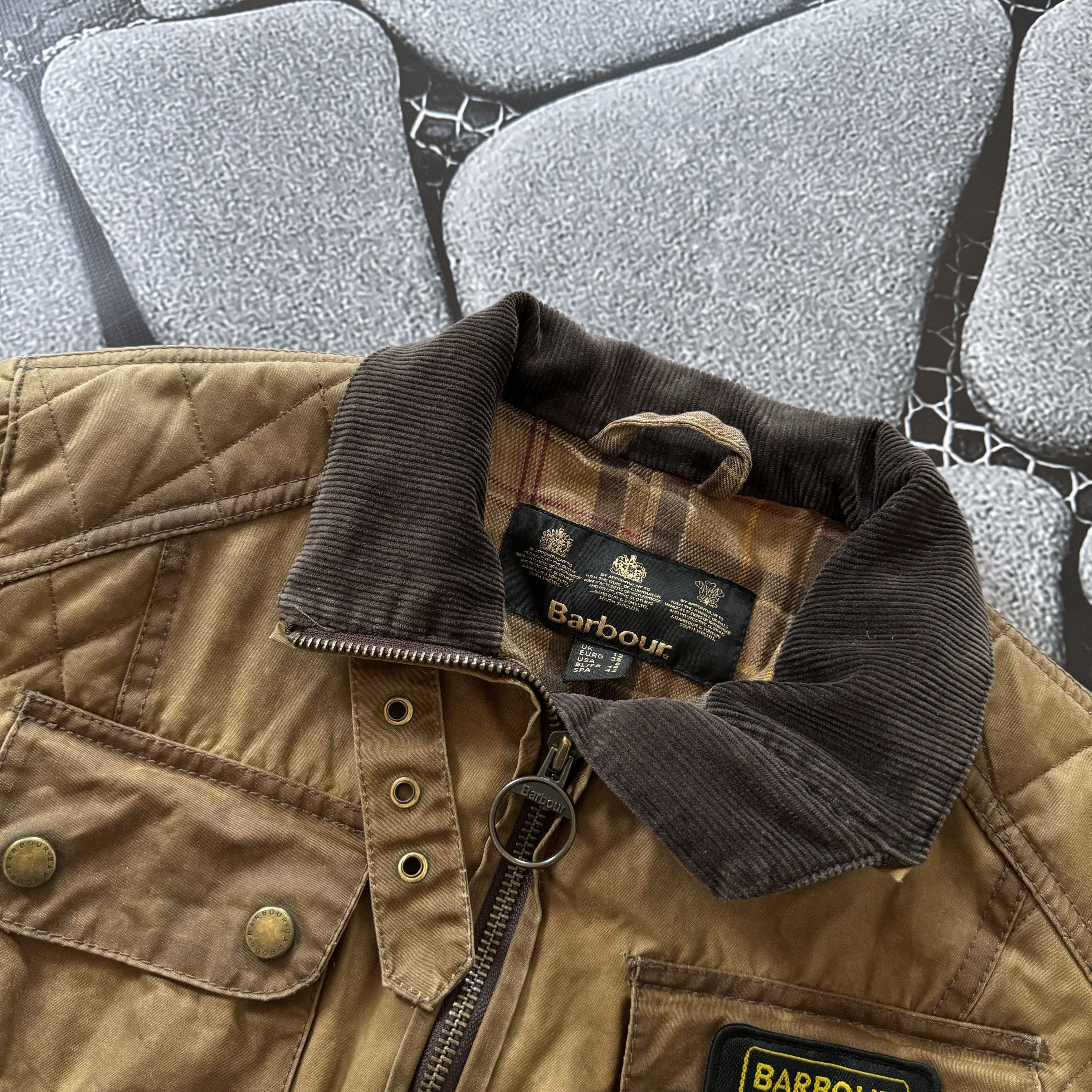 Barbour × Vintage BARBOUR INTERNATIONAL BIKER WAXED WMN JACKET SAND CASUAL Size M / US 6-8 / IT 42-44 - 8 Thumbnail