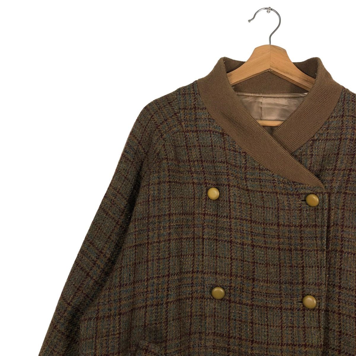 Jean Charles De Castelbajac 🔥VINTAGE WOOL HERRINGBONE BOMBER JACKET TARTAN DESIGN Size US M / EU 48-50 / 2 - 7 Thumbnail