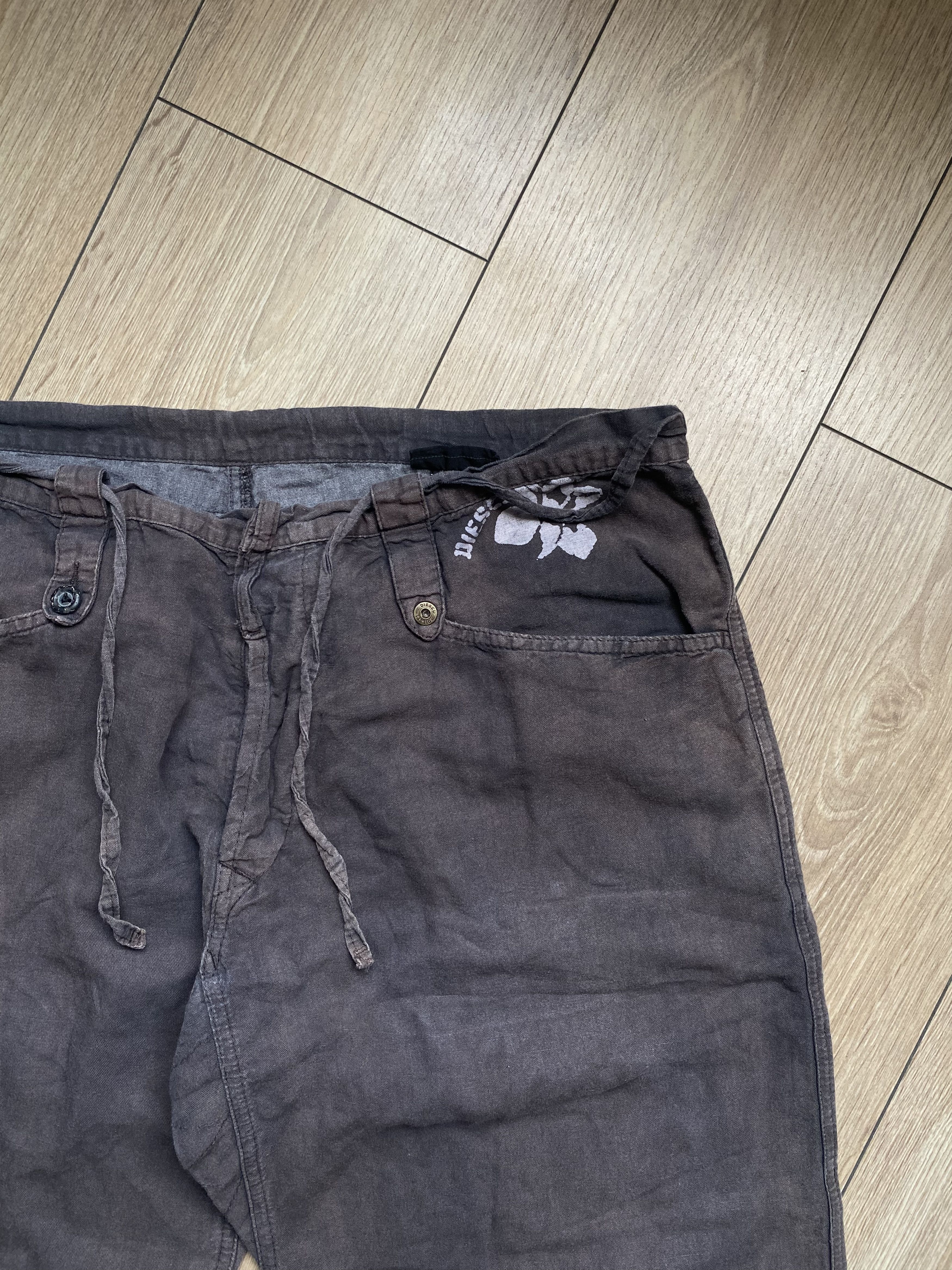 Diesel Diesel Brown Cotton Pants Size 34 Faded Vintage Y2K Wide Fit Size US 34 / EU 50 - 3 Thumbnail