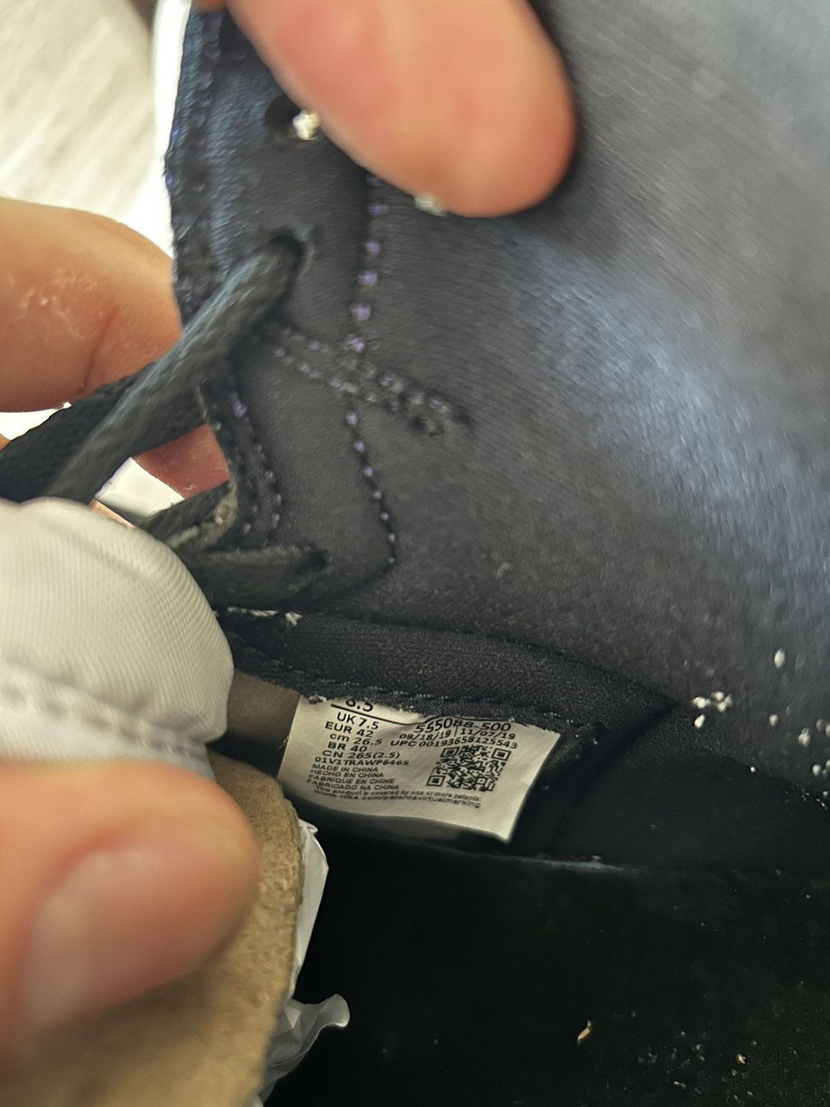 Jordan Brand × Nike Air Jordan 1 Retro High OG Court Purple Size US 8.5 / EU 41-42 - 10 Thumbnail