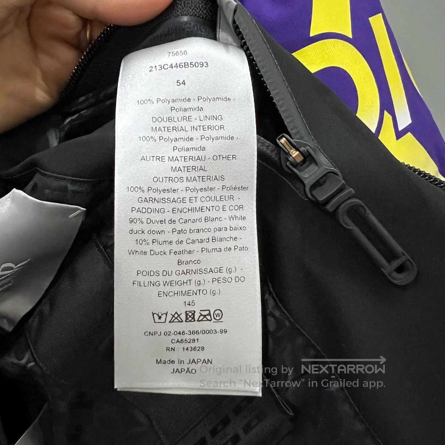 Dior dior purple logo down jacket size 54. Size US XXL / EU 58 / 5 - 4 Thumbnail