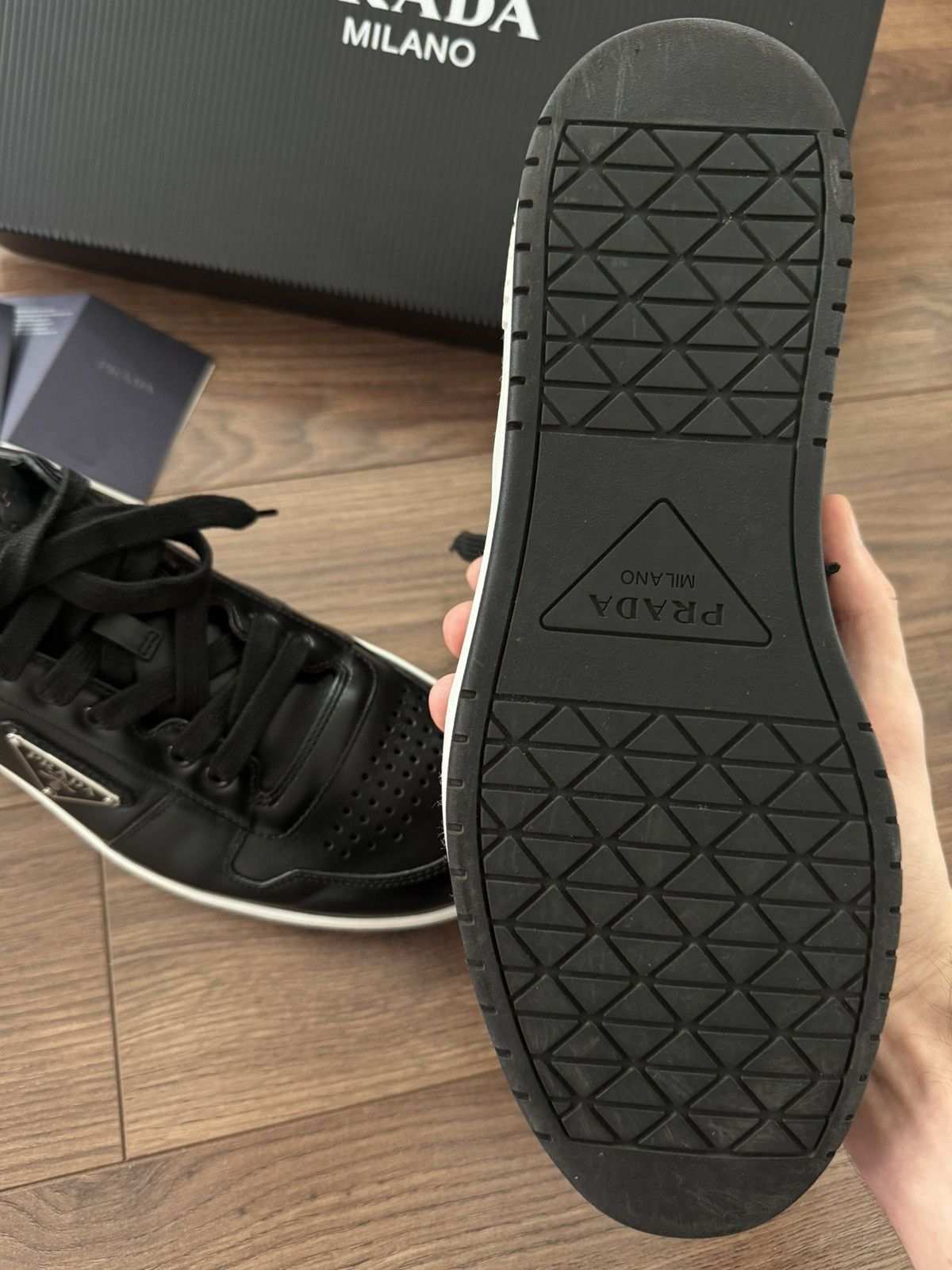 Prada Prada Downtown Leather Sneakers Size US 8 / EU 41 - 8 Thumbnail