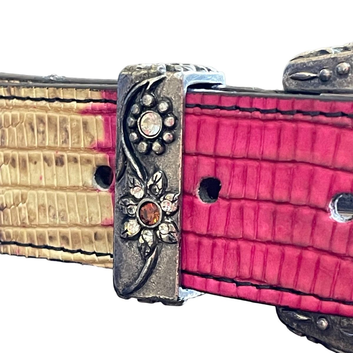 Hysteric Glamour × Japanese Brand × Le Grande Bleu (L.G.B.) Y2K Marquistone X Post & Co Rhinestones Alligator Belt Size ONE SIZE - 5 Thumbnail