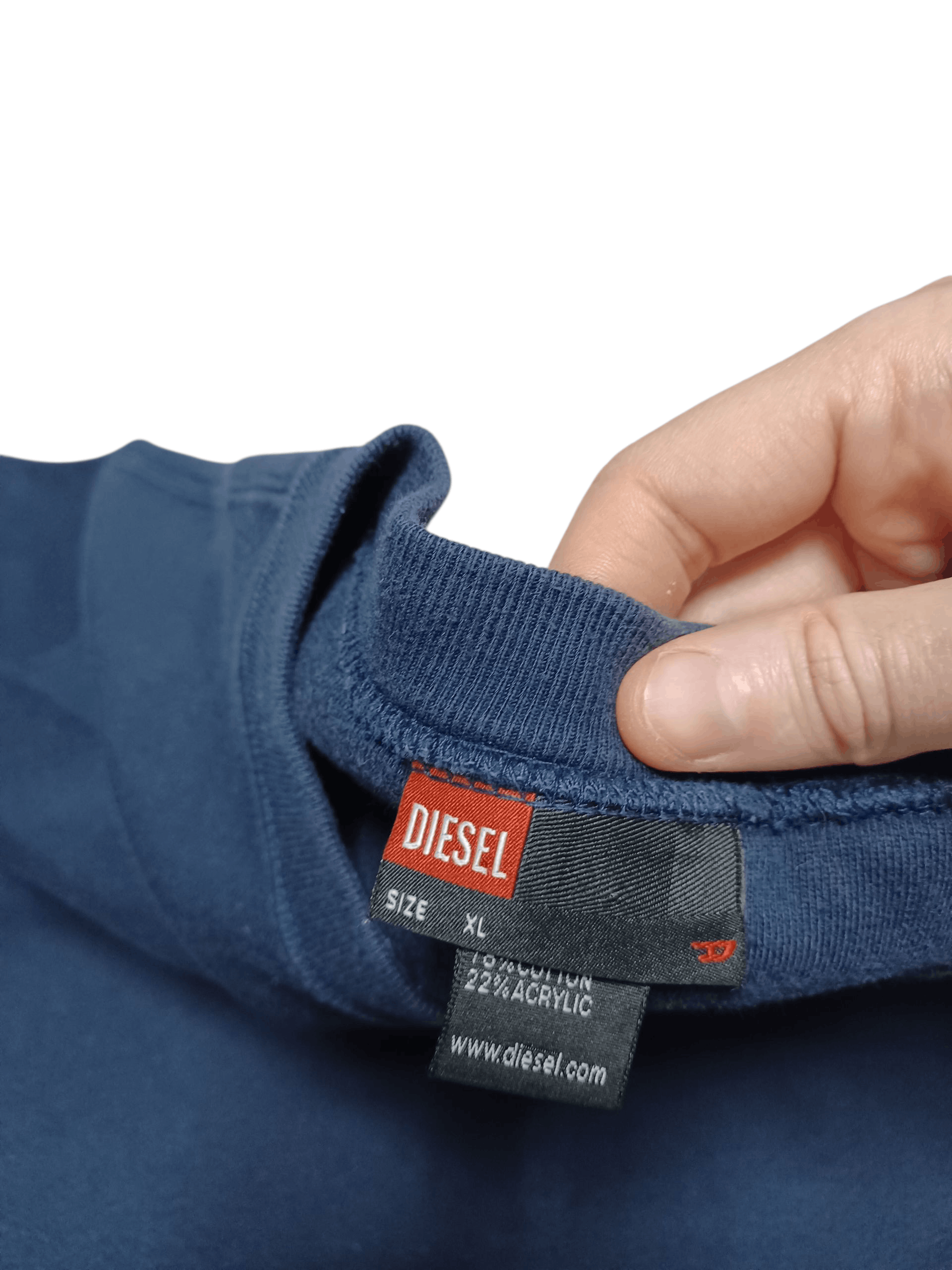 Diesel DIESEL VINTAGE BIG LOGO EMBROIDERED SWEATSHIRT Size US XL / EU 56 / 4 - 4 Thumbnail