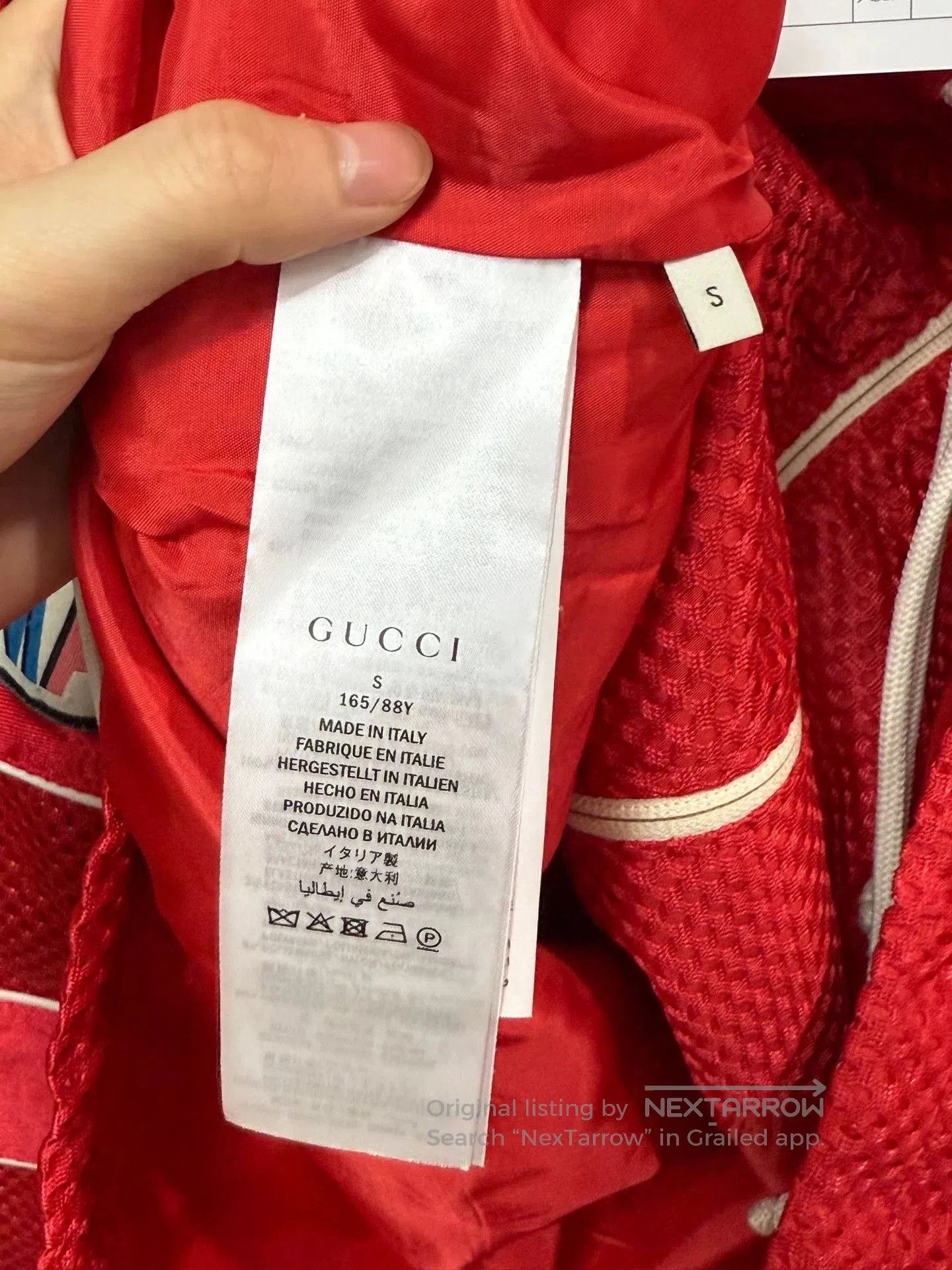 Gucci red gucci windbreaker jacket size small. Size US S / EU 44-46 / 1 - 4 Thumbnail