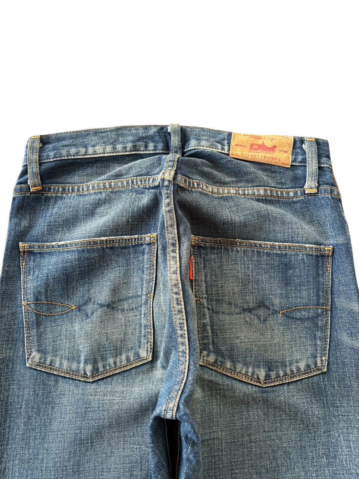 Edwin Vintage Japanese Brand Mud Wash Distressed Selvedge Jeans Size 28" / US 6 / IT 42 - 4 Thumbnail