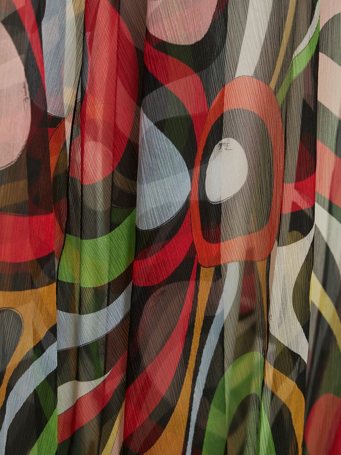 Emilio Pucci o1mle0325 Marmo Print Silk Robe Maxi Dress in Multicolor Size S / US 4 / IT 40 - 4 Thumbnail
