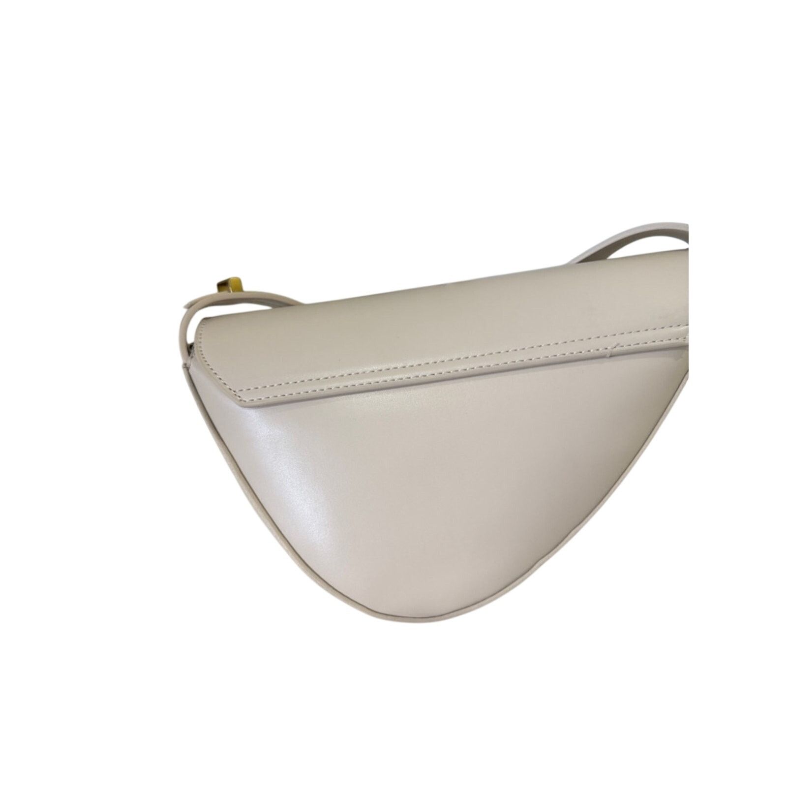 Zara Zara Cream Asymmetric Bag Sculptural Half Moon Purse EUC Size ONE SIZE - 9 Thumbnail