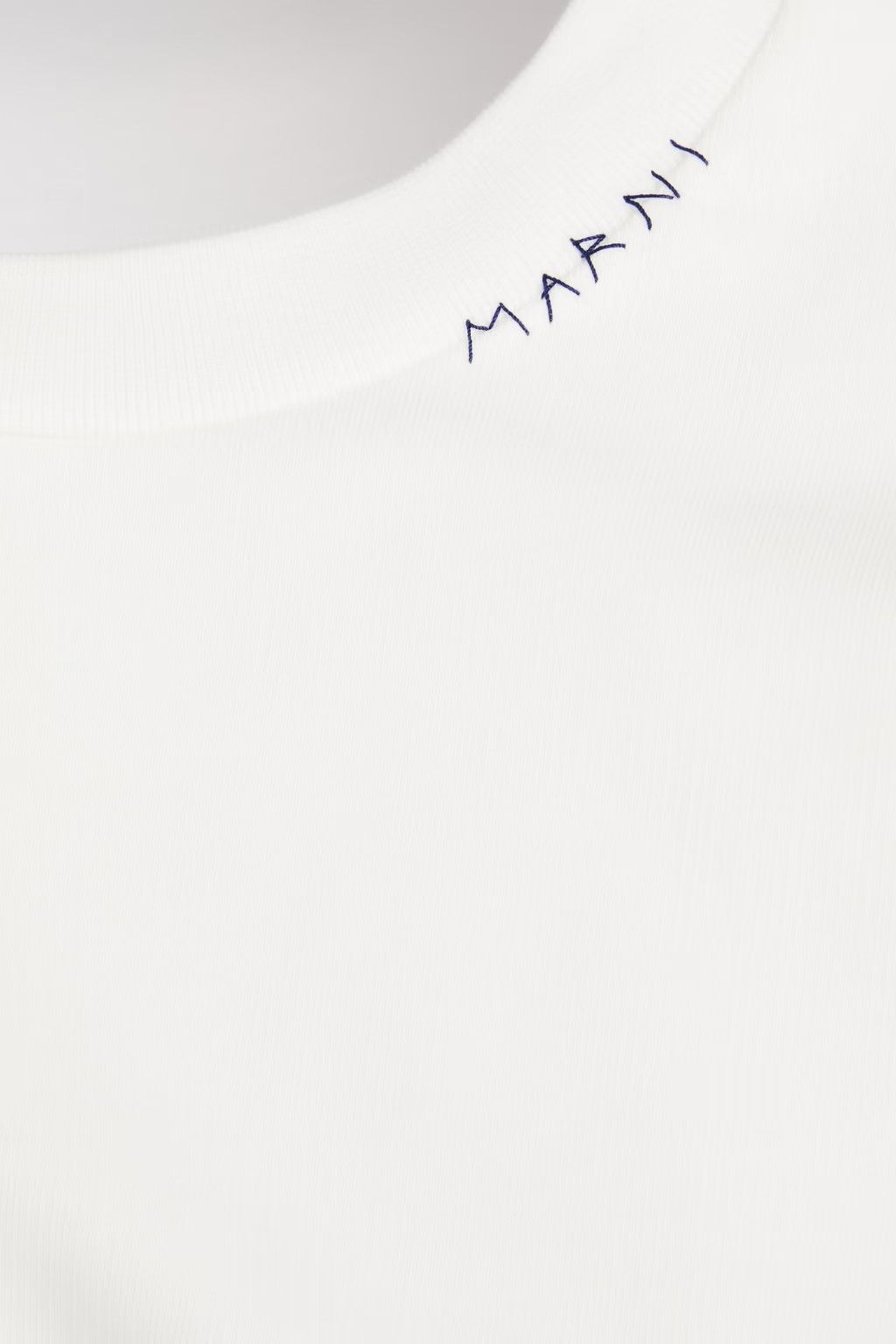 Marni o1f1d3z0725 Cropped French Terry Sweatshirt in White Size M / US 6-8 / IT 42-44 - 4 Thumbnail