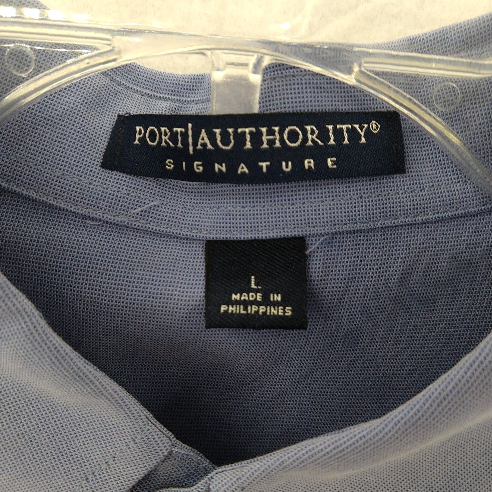 Port Authority Port Authority Champion Aerospace Shirt Adult Large Blue Cotton Polyester Button-Up Vintage Men Size US L / EU 52-54 / 3 - 7 Thumbnail