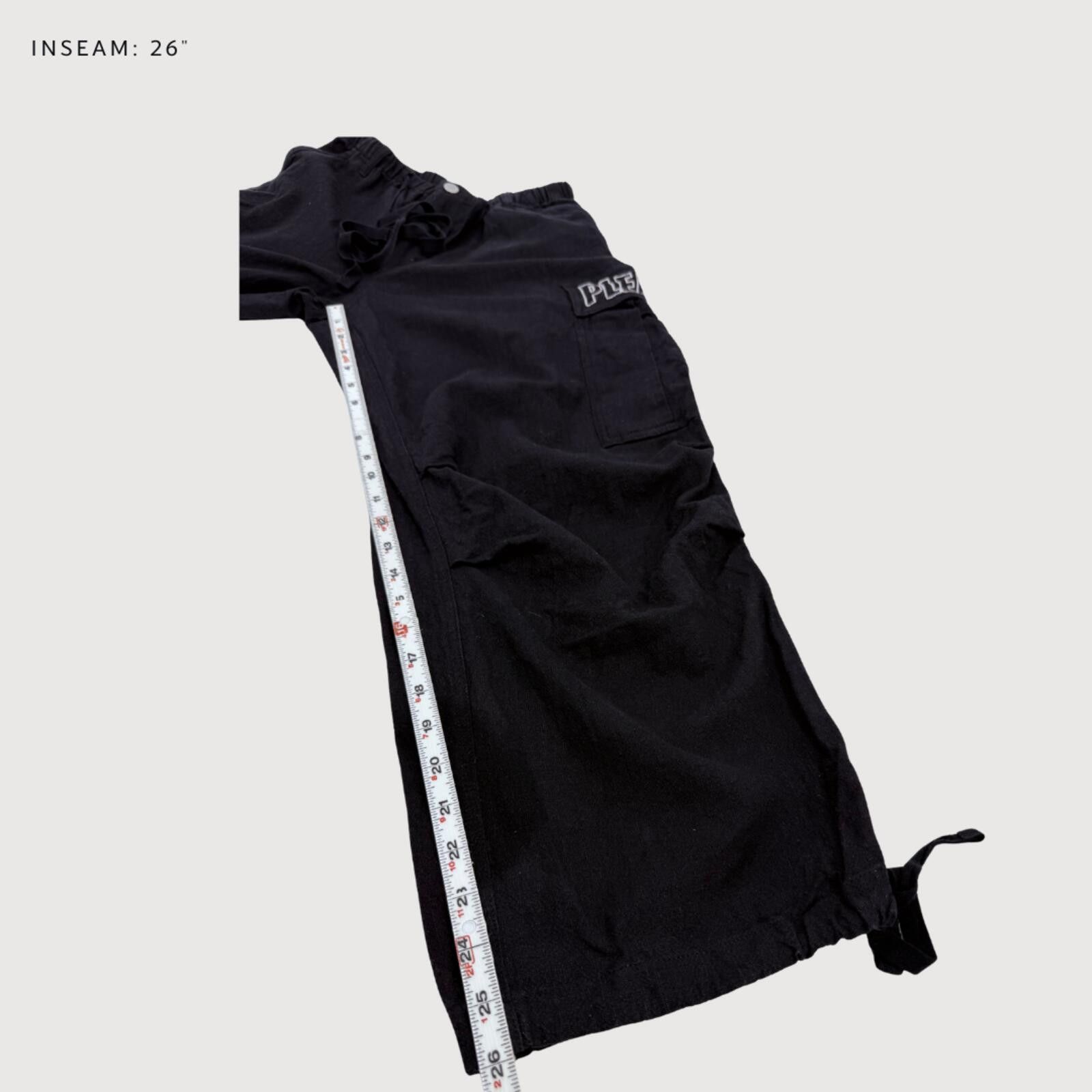 Pleasures Pleasures Wide Cargo Pants Black Streetwear Utility 28 Size 28" / US 6 / IT 42 - 8 Thumbnail