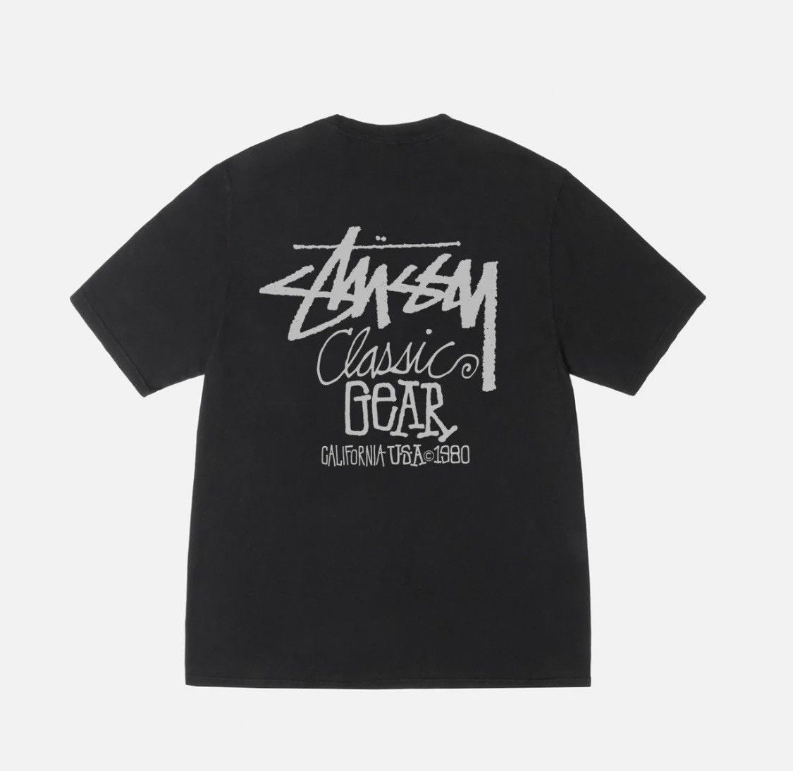 Stussy 🎱 Stussy Classic Gear Pigment Dyed Tee Shirt 2XL Black XXL 🎱 Size US XXL / EU 58 / 5 - 1 Thumbnail
