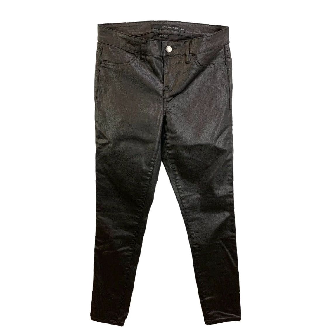 Calvin Klein Calvin Klein Jeans Jeans Adult 4 Black Coated Denim Skinny Womens Size 27" / US 4 / IT 40 - 3 Thumbnail