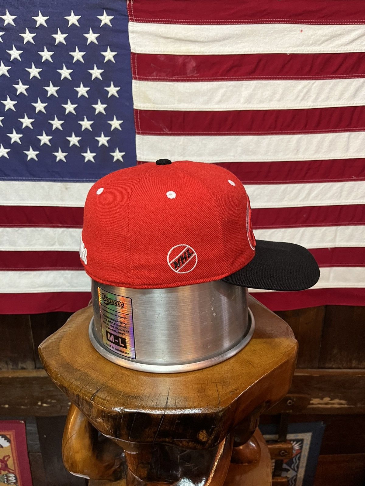 NHL × Red Wing × Zephyr NHL Detroit Red Wings Fitted Hat Size ONE SIZE - 3 Thumbnail