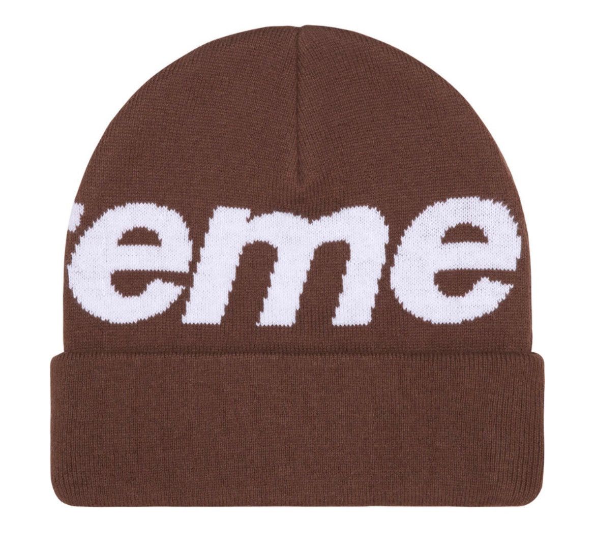 Supreme Supreme Big Logo Beanie Brown FW25 Size ONE SIZE - 2 Thumbnail