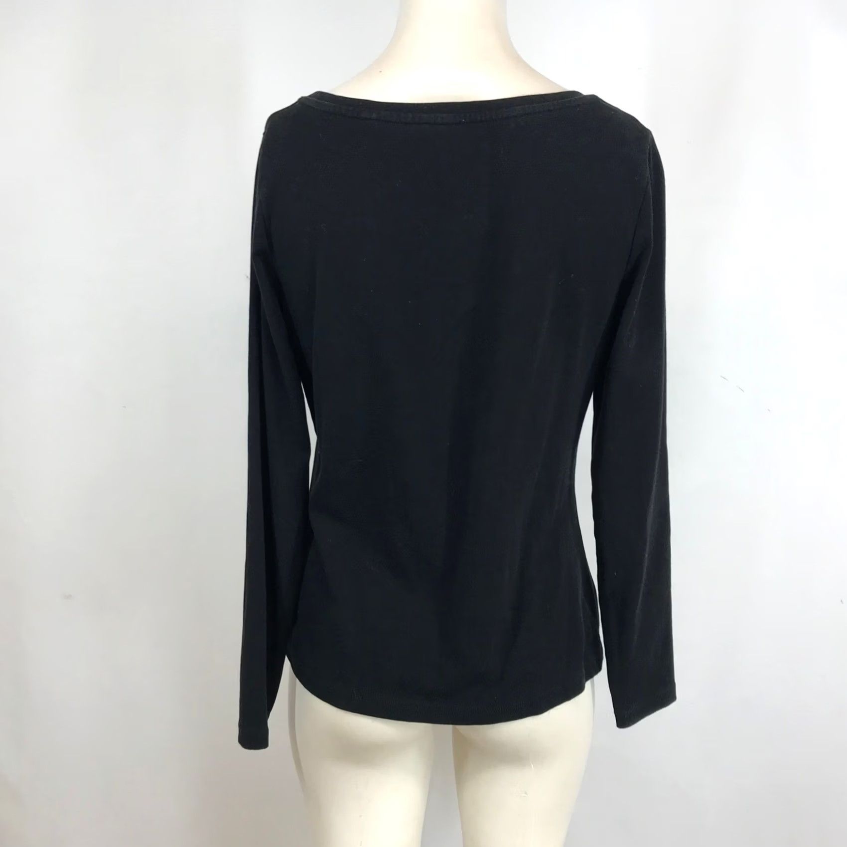 Boden Boden Black Long Sleeve Scoop Neck Tee Shirt Womens US 12 Size XL / US 12-14 / IT 48-50 - 5 Thumbnail