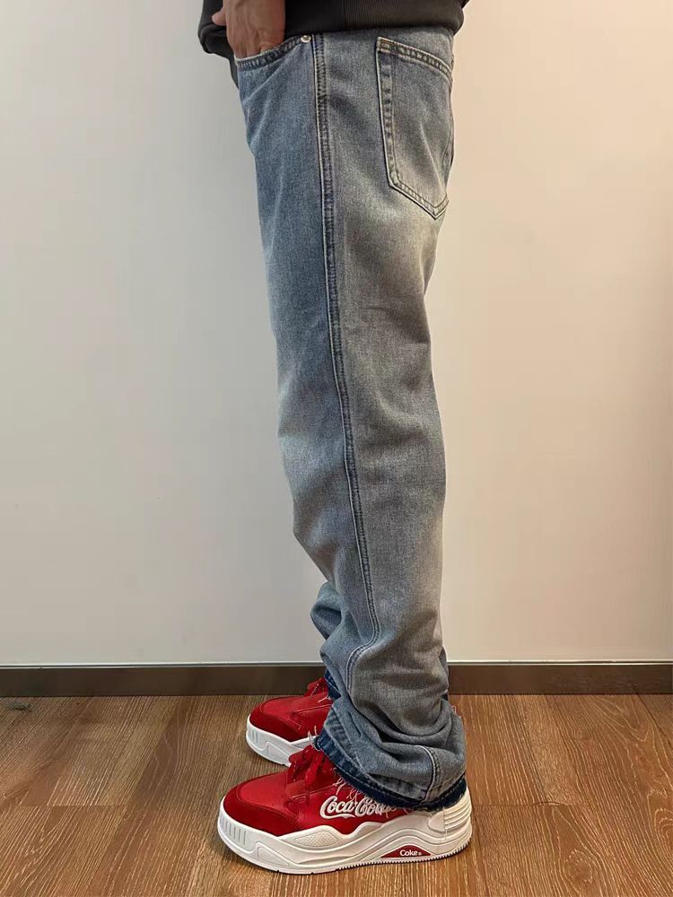Japanese Brand × Jean Street Y2K Washed Fringed Raw Hem Micro Flare Jeans Size US 30 / EU 46 - 4 Thumbnail