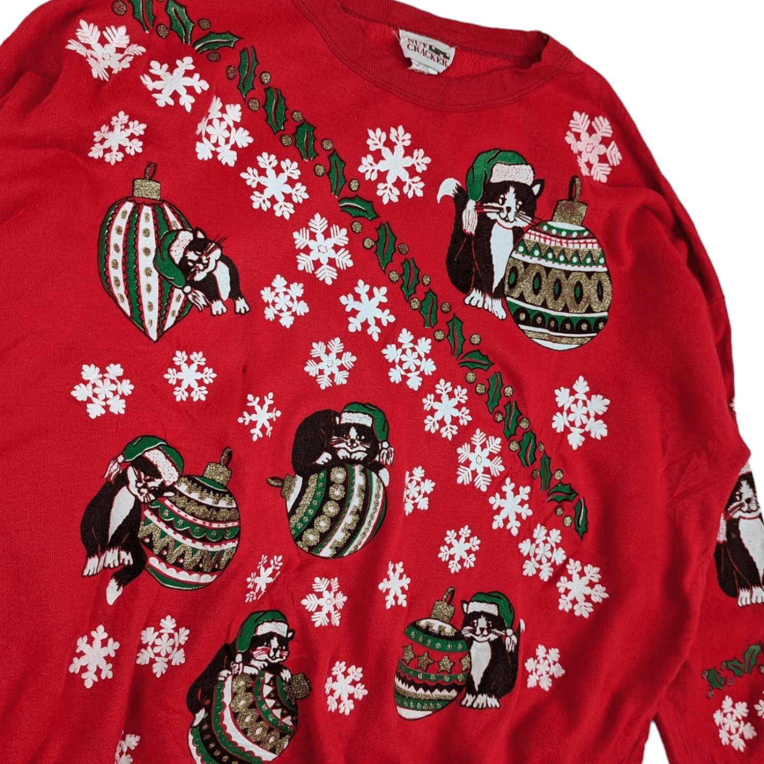 Vintage Vintage 90's NUT CRACKER Cat Full Print Christmas Jumper Size XXL / US 16-18 / IT 52-54 - 4 Thumbnail