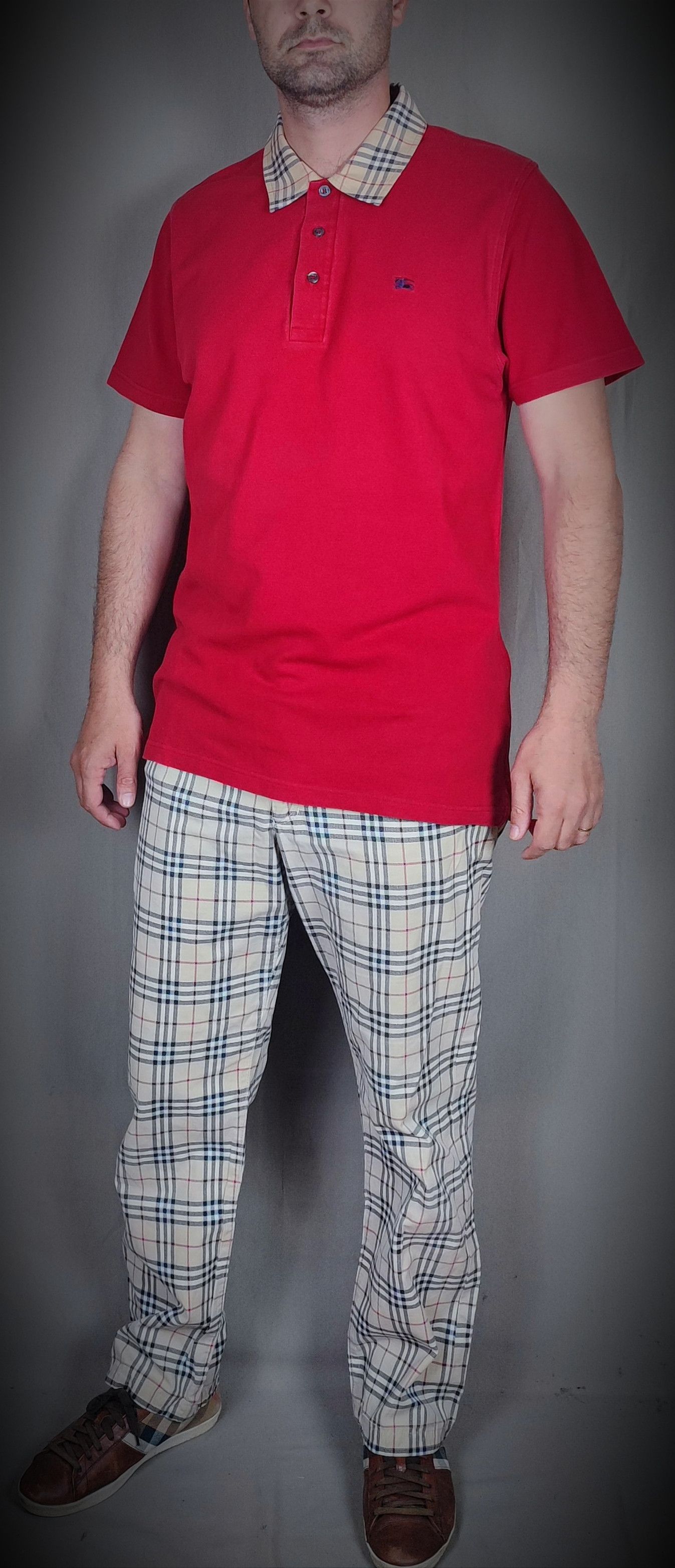 Burberry Burberry Polo L Red Size US L / EU 52-54 / 3 - 4 Thumbnail
