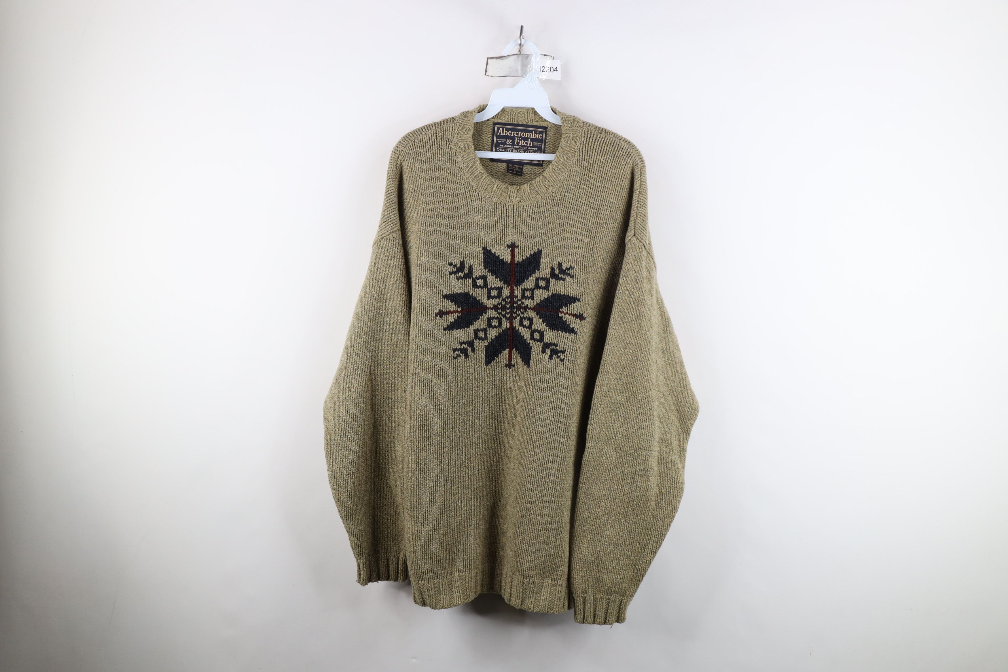 Abercrombie & Fitch Vintage 90s Abercrombie & Fitch Snowflake Crewneck Sweater Size US L / EU 52-54 / 3 - 1 Thumbnail