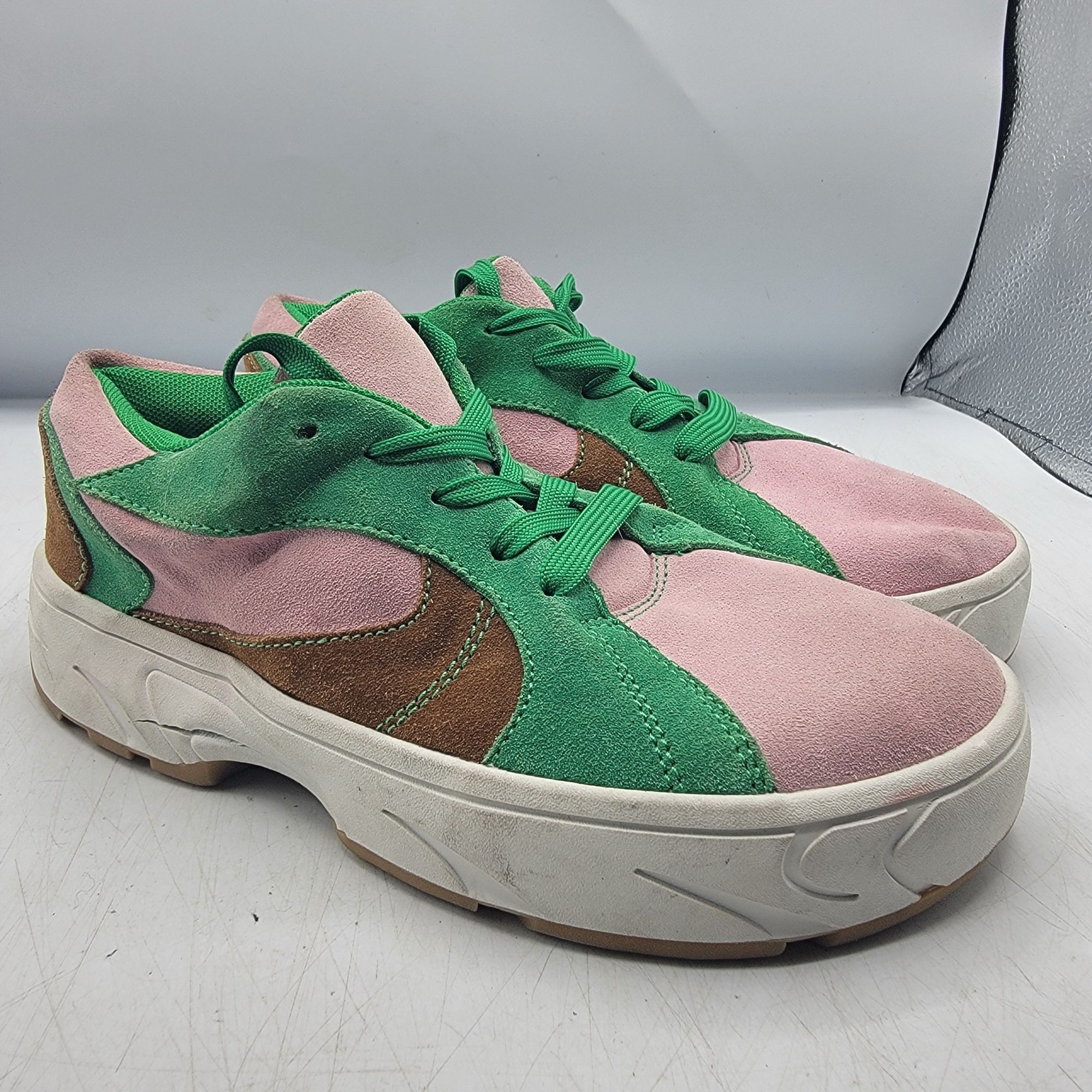 Jeffrey Campbell Jeffery Campbell Limit Platform Womens 7.5 Pink Green Sneake Size US 7.5 / IT 37.5 - 1 Thumbnail