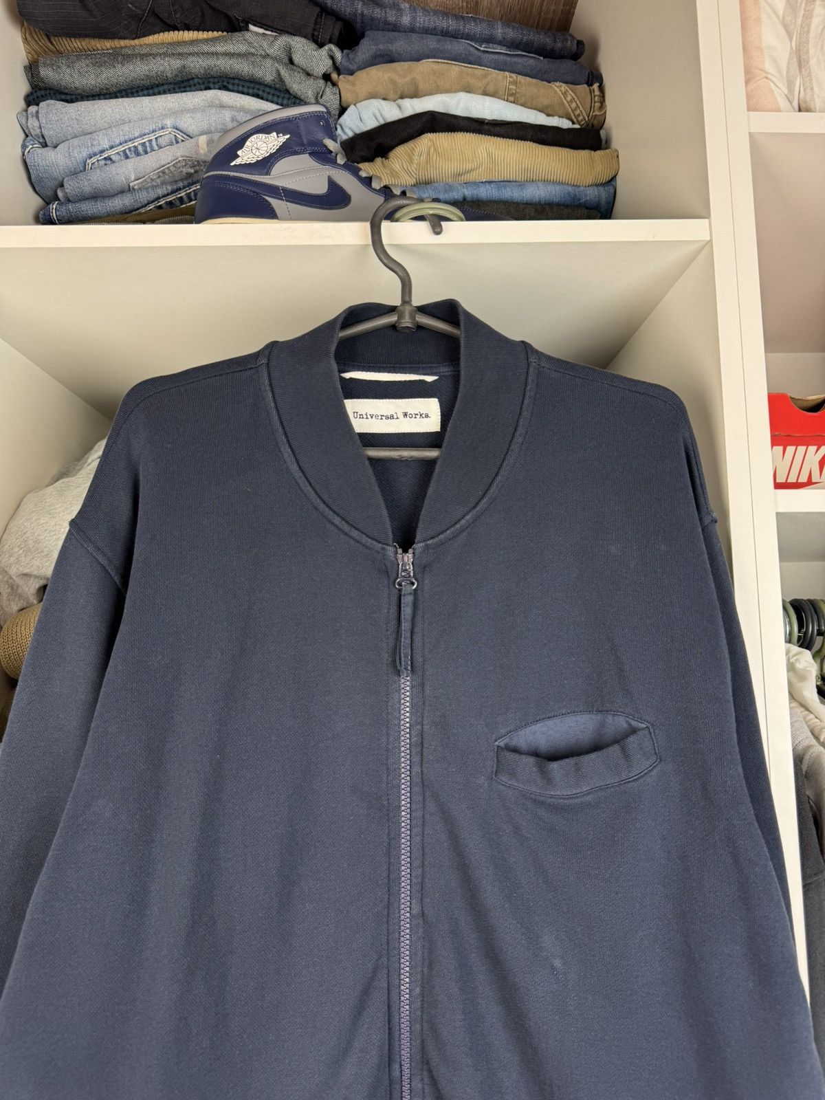 Universal Works Universal Works Navy K Track Top Zip Jacket Sweater Mens Size US XL / EU 56 / 4 - 2 Thumbnail