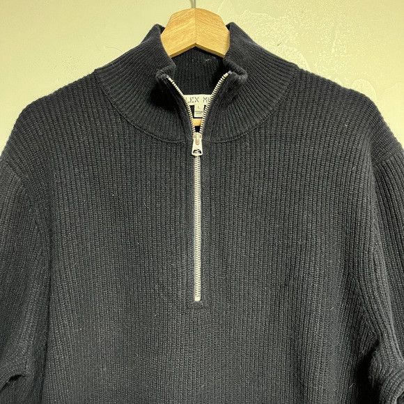 Alex Mill Alex Mill Navy Merino Wool 1/4 Zip Sweater - Size L Size US L / EU 52-54 / 3 - 9 Thumbnail