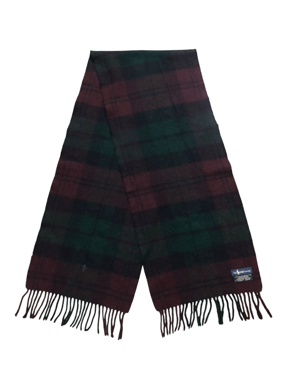Polo Ralph Lauren × Ralph Lauren × Ralph Lauren Blue Label Vtg Polo Ralph Lauren Lambswool Tartan Multicolor Muffler Size ONE SIZE - 3 Thumbnail