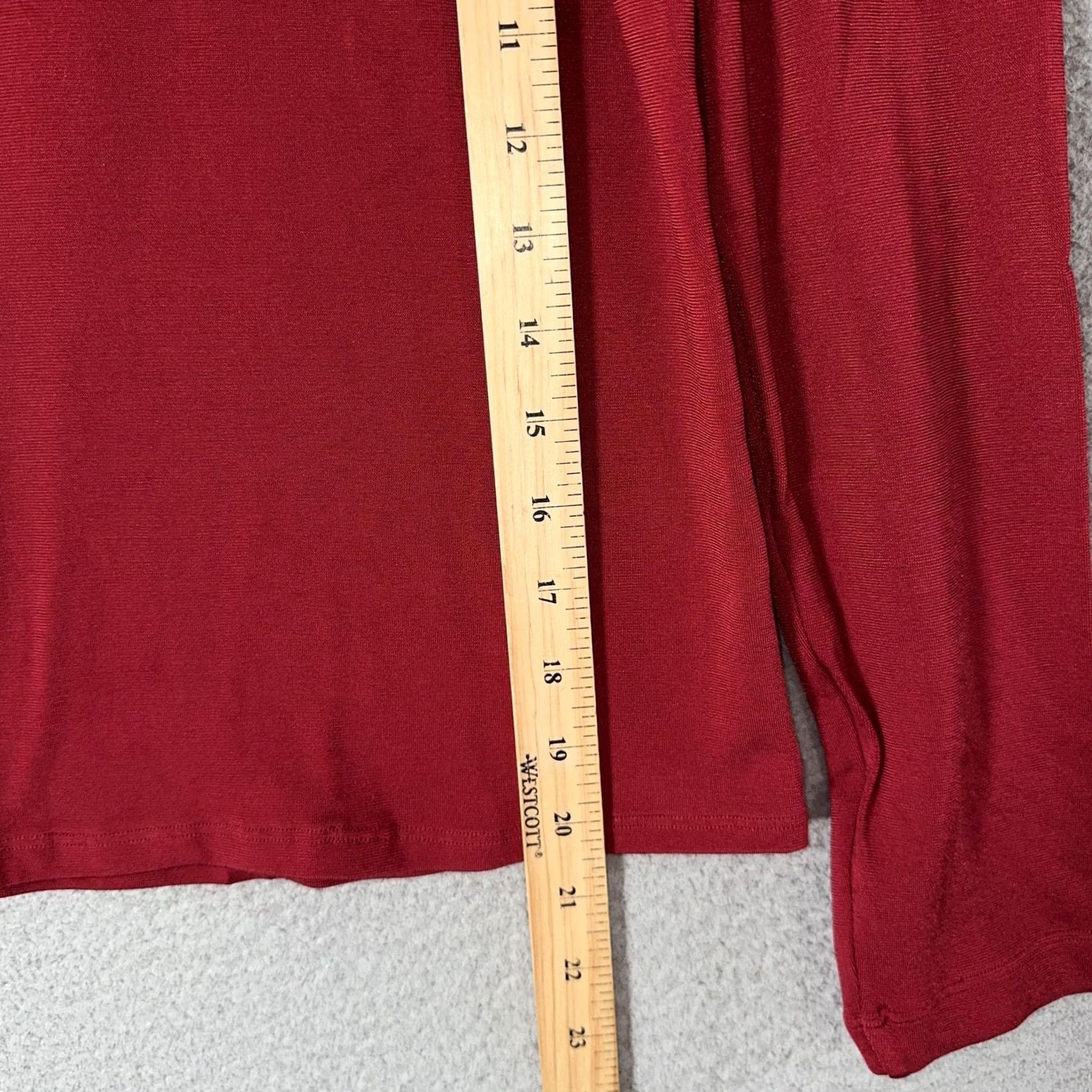 Wolford Wolford Turtleneck Top Womens Large Red Slim Jersey Shirt Size L / US 10 / IT 46 - 6 Thumbnail
