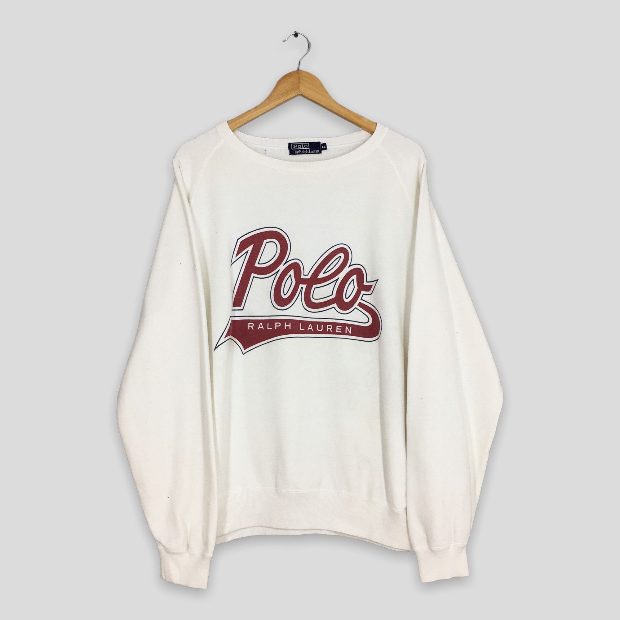 Polo Ralph Lauren Vintage Polo Ralph Lauren Spell Out Sweatshirt XLarge Size US XL / EU 56 / 4 - 1 Thumbnail