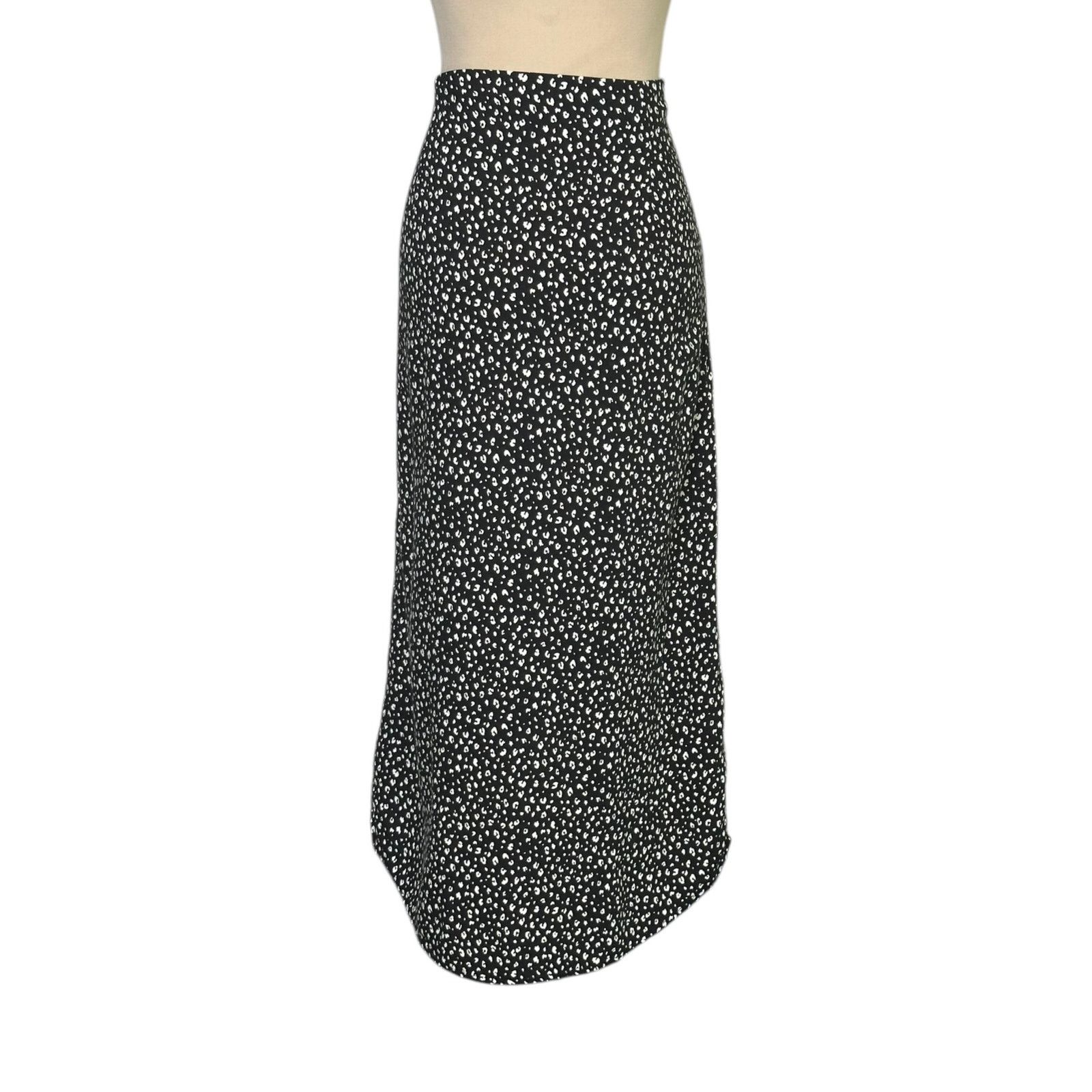 Other Urban Romantics black white faux wrap midi skirt size Large Size 34" / US 12 / IT 48 - 2 Thumbnail
