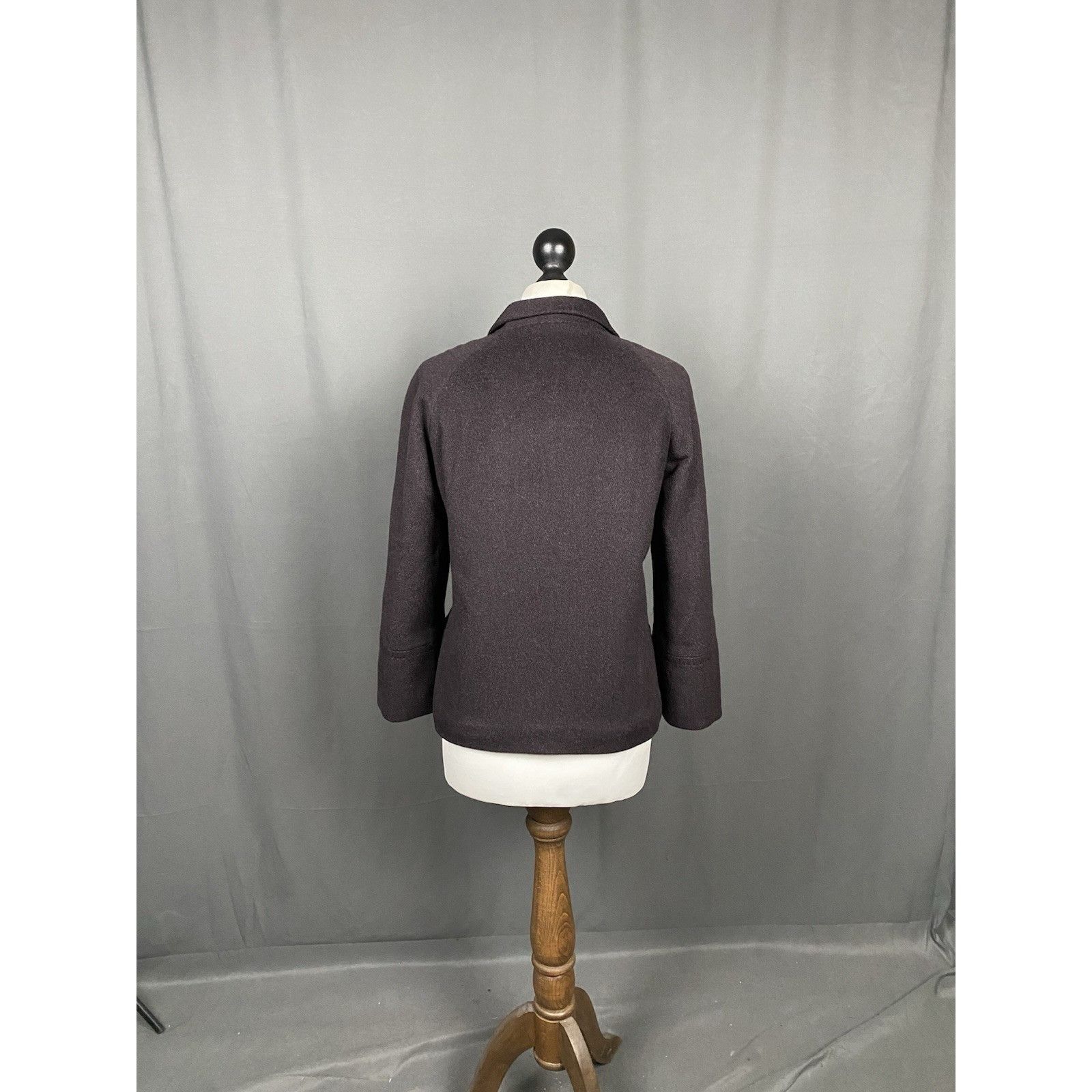 Loro Piana Loro Piana Herringbone Women's Purple Wool Double Breasted P Size M / US 6-8 / IT 42-44 - 7 Thumbnail
