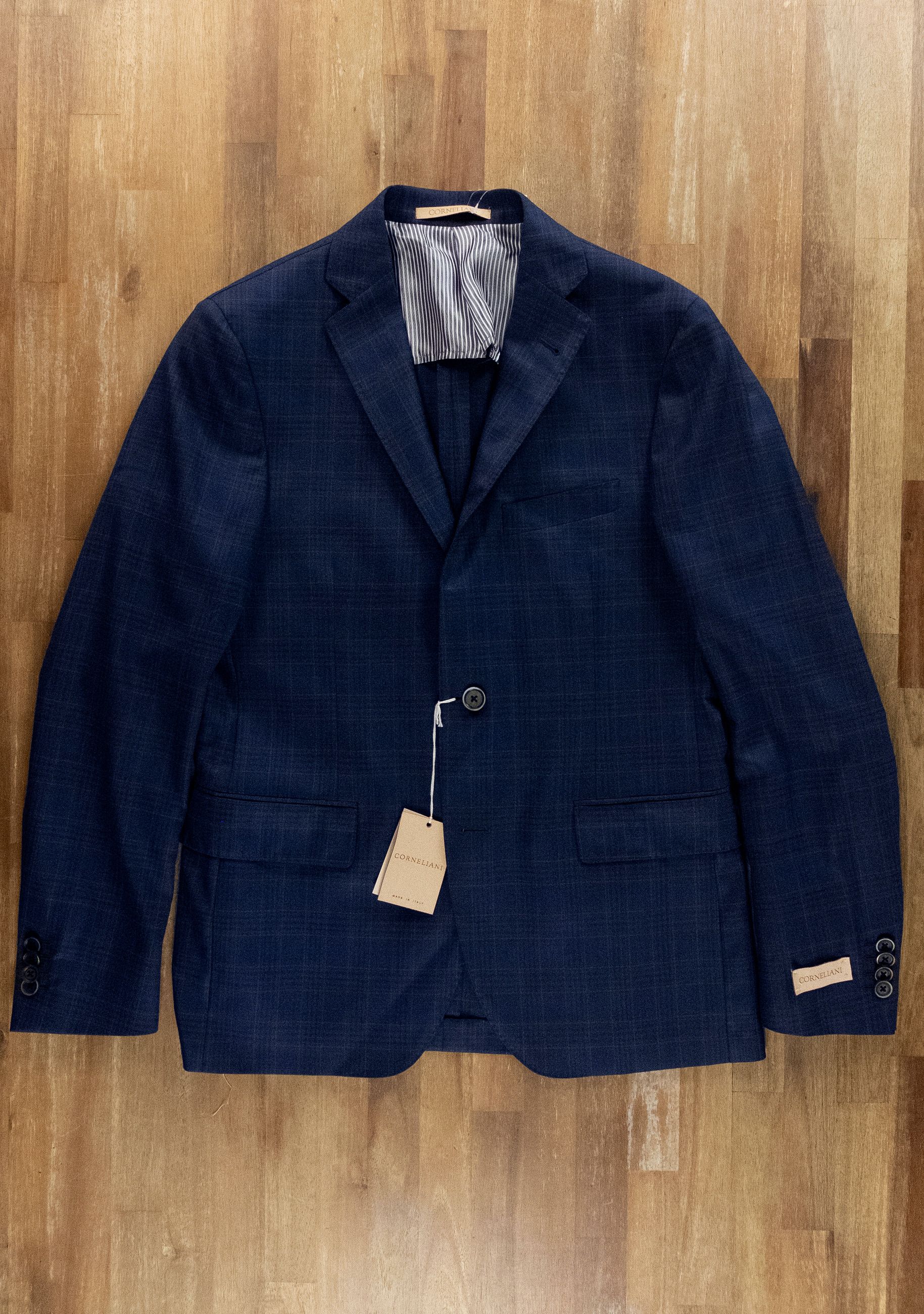 Corneliani CORNELIANI blue plaid Super 130s wool sportcoat 38 48 Size 38R - 5 Thumbnail