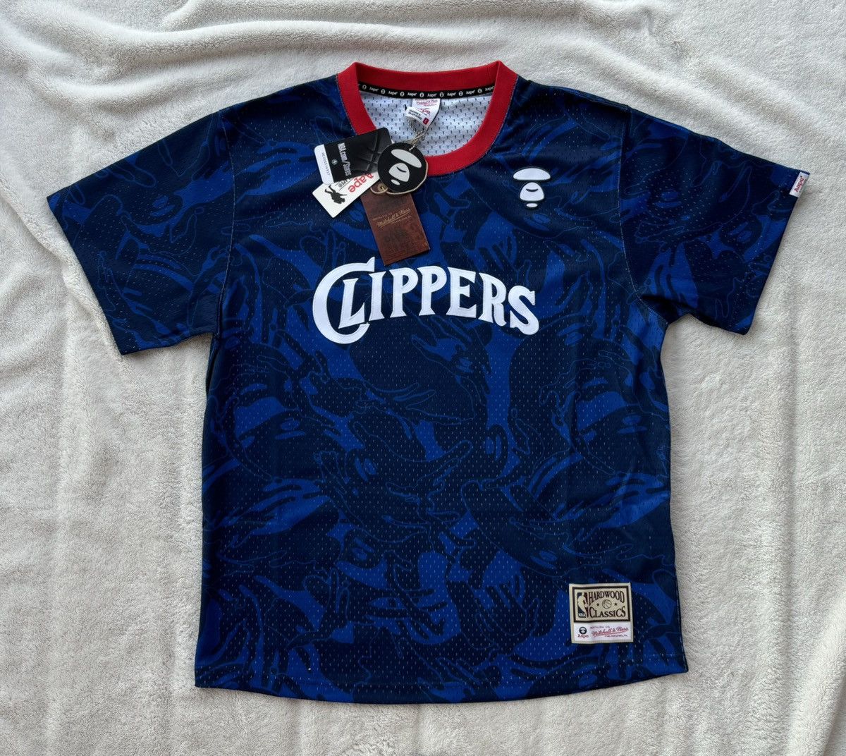 Bape × NBA Bape x Clippers Blue Camo Jersey Size US XXL / EU 58 / 5 - 1 Thumbnail