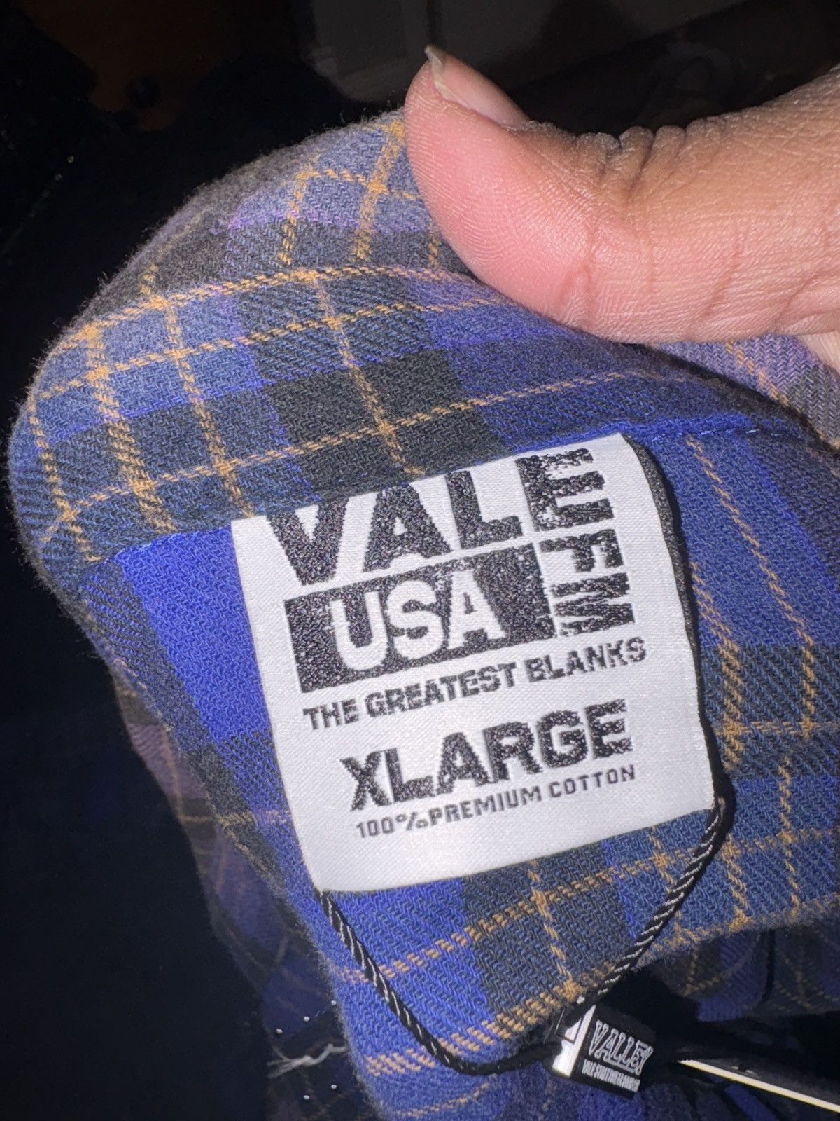 Vale Vale forever Rhinestone Blue flannel Size US XL / EU 56 / 4 - 4 Thumbnail