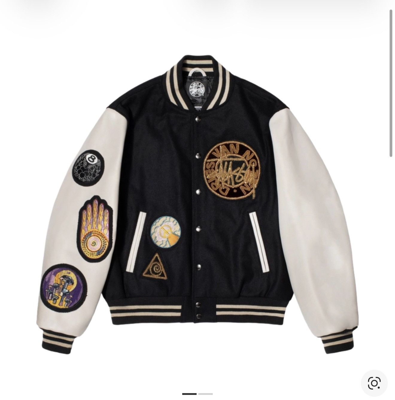 Dries Van Noten × Stussy Stussy x Dries Van Noten Varsity Jacket Black Size US S / EU 44-46 / 1 - 2 Thumbnail