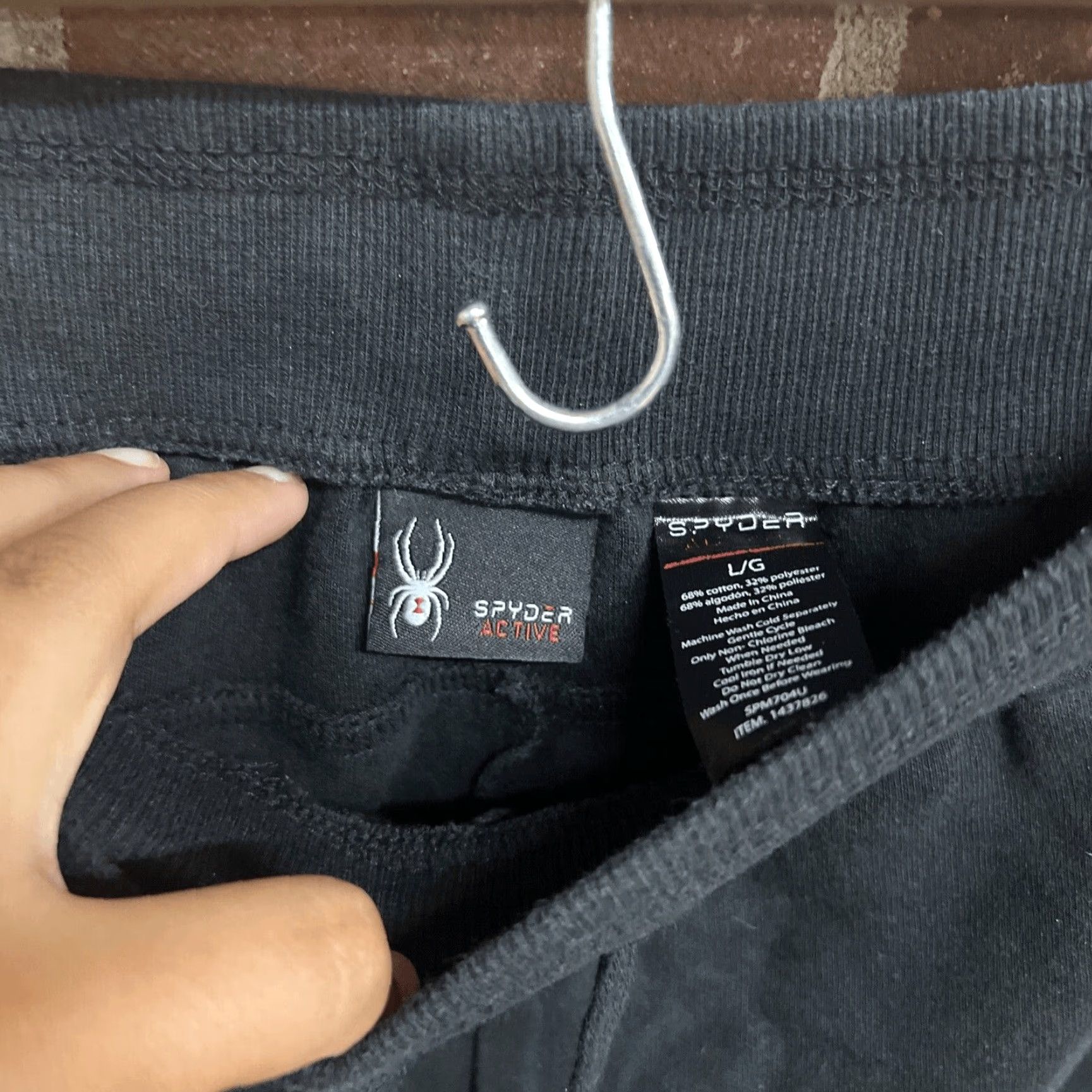 Spyder Spyder Active Jogger Pants Adult L Black Zip Pocket Mens Tapered Activewear Size US 33 - 2 Thumbnail
