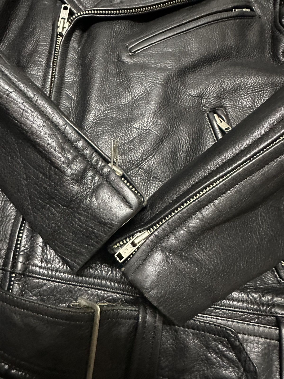 Vintage Vintage Kushitani leather double collar bikers jacket Size US S / EU 44-46 / 1 - 7 Thumbnail