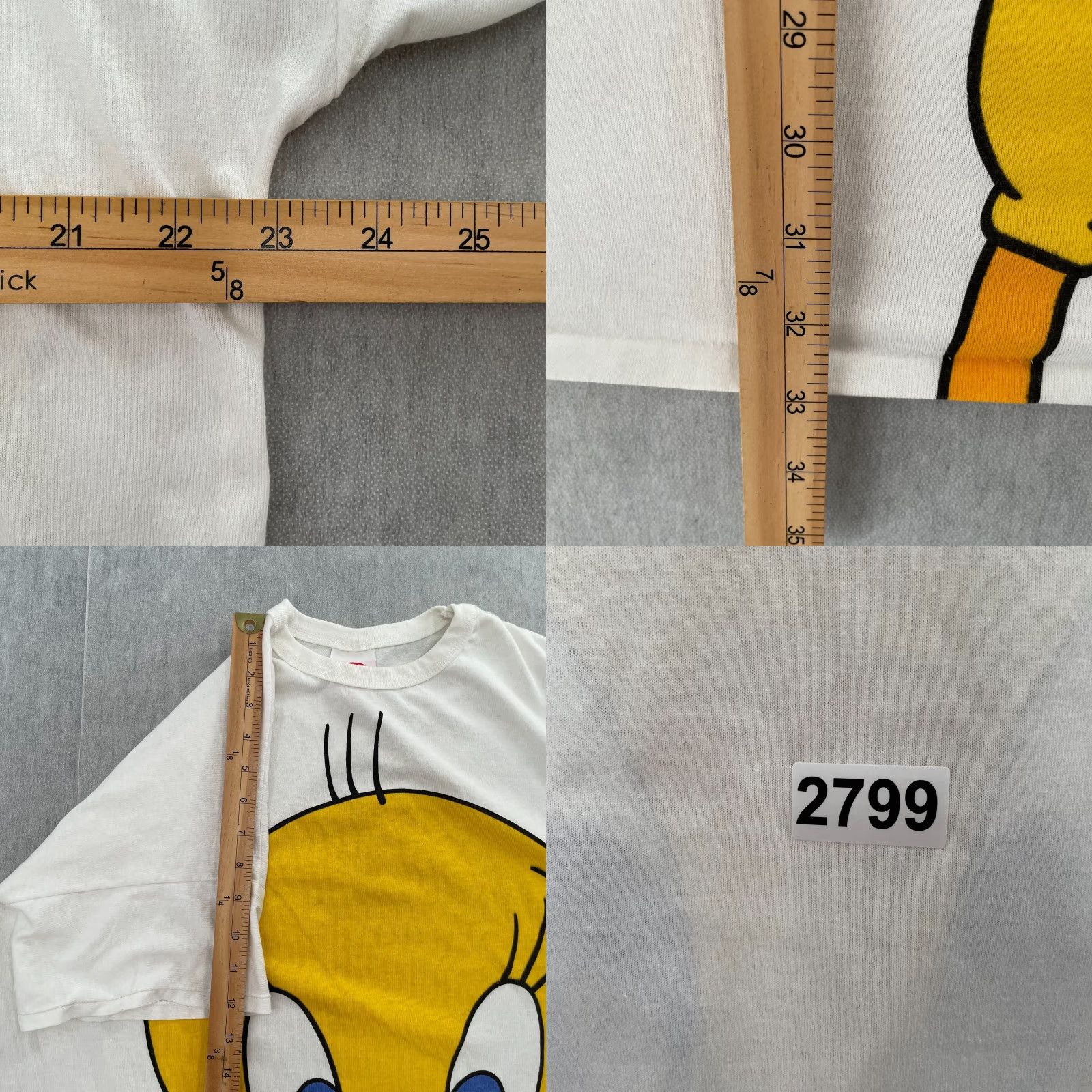 Vintage VINTAGE Tweety Bird Shirt Looney Tunes Big Print USA 90s Womens OS White T-Shirt Size ONE SIZE - 8 Thumbnail