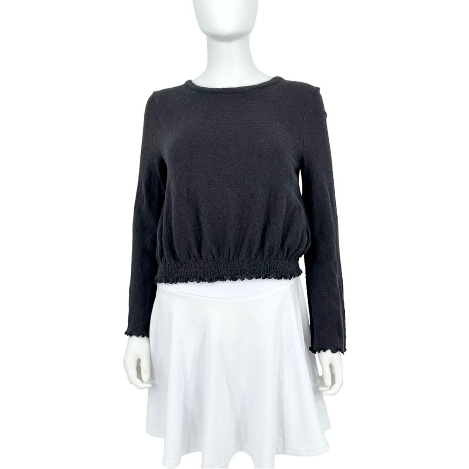Madewell Madewell Scoop Neck Texture & Thread Black Sweater Small Size S / US 4 / IT 40 - 1 Thumbnail